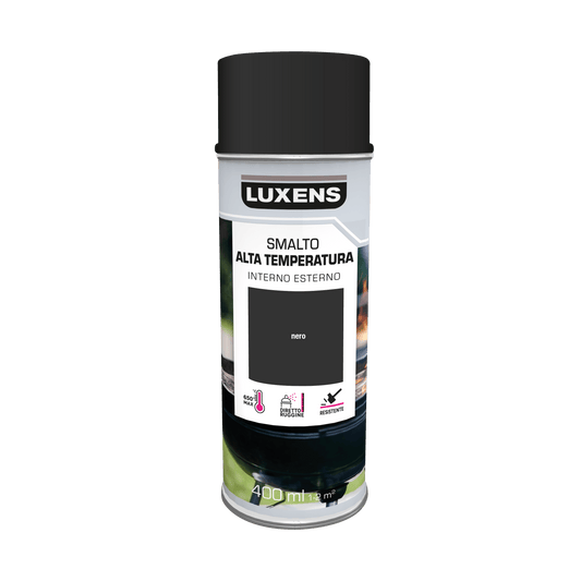 Bricocenter HIGH TEMPERATURE SPRAY MATT BLACK 400ML LUXENS