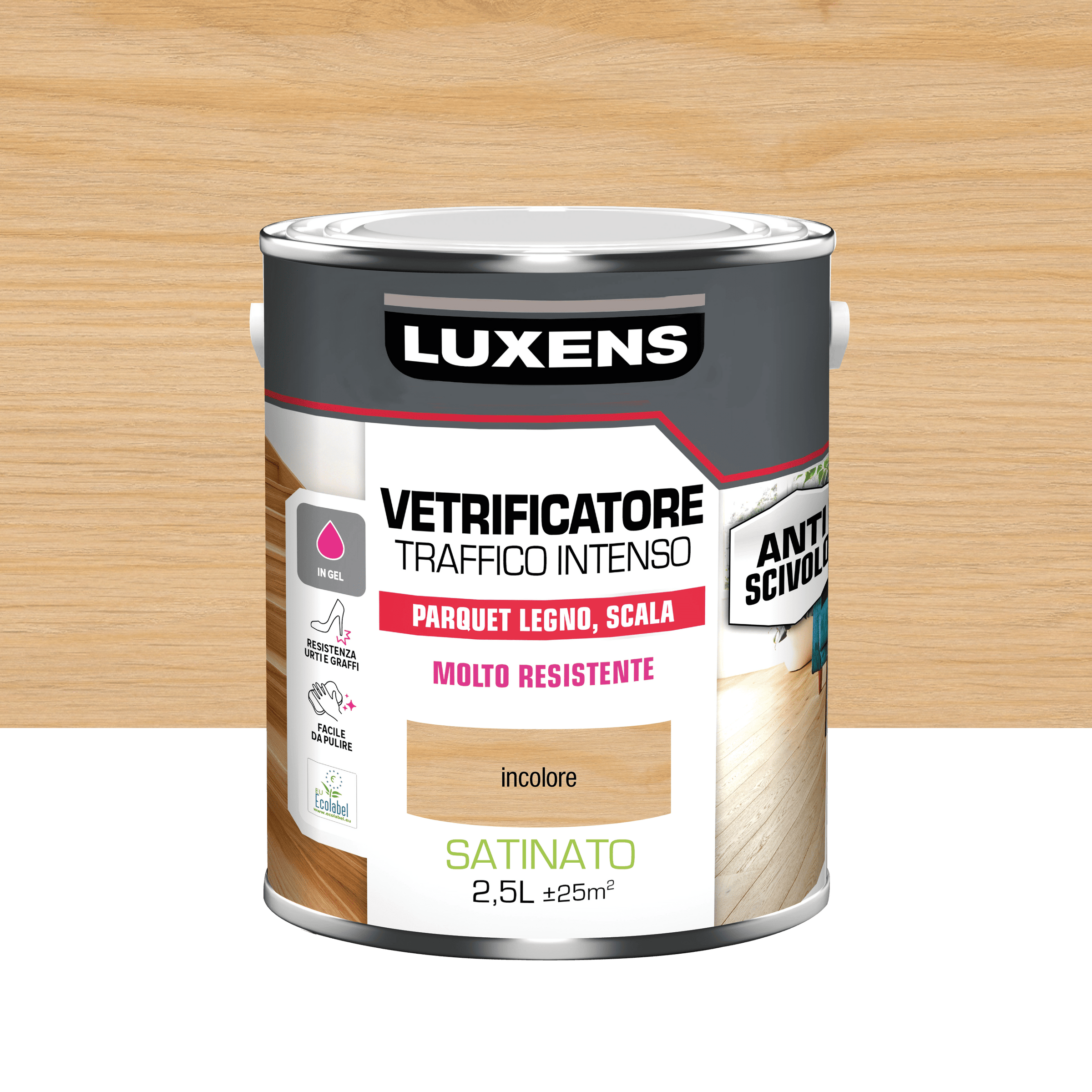 Bricocenter LUXENS HEAVY TRAFFIC GLAZIER 2.5L SATIN CLEAR