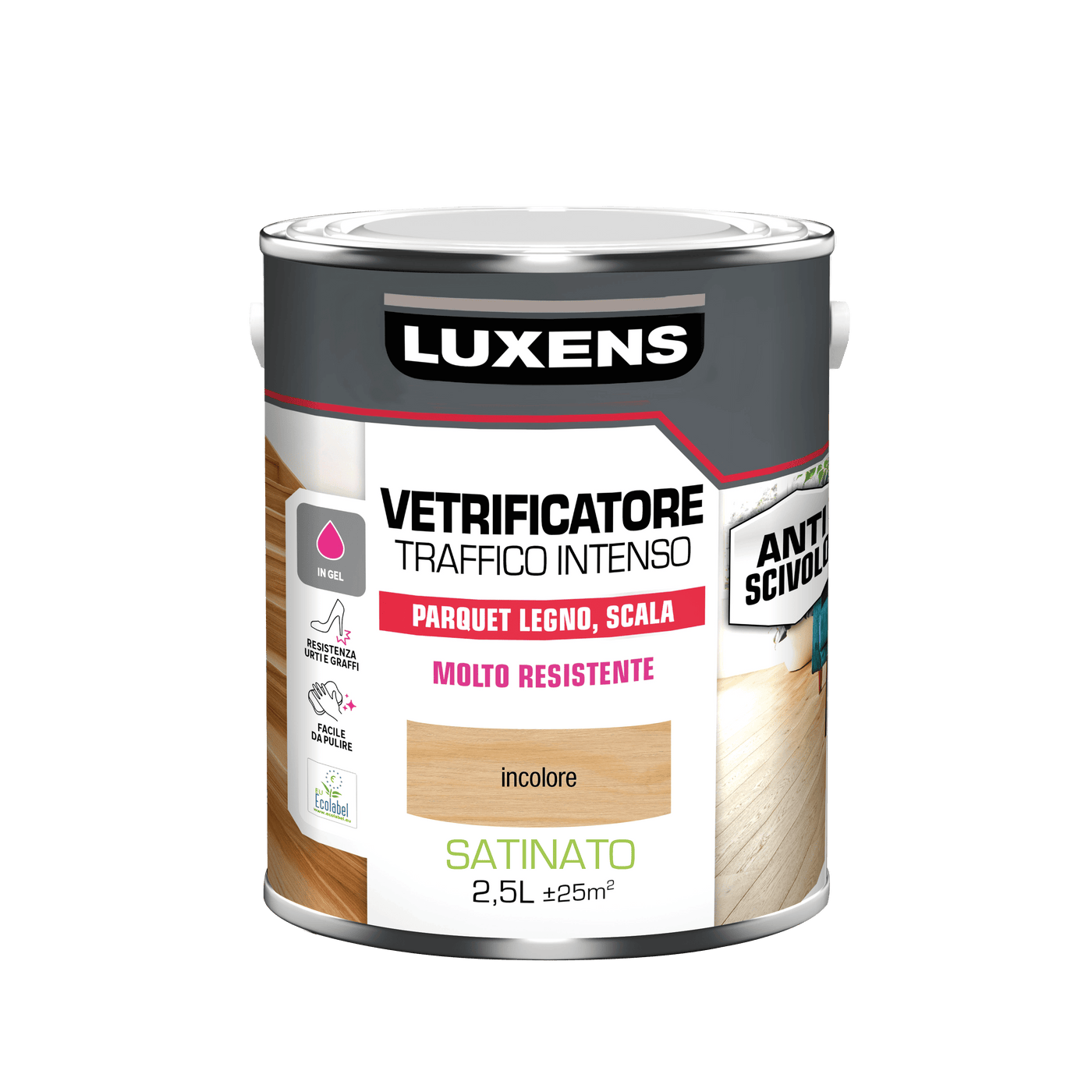 Bricocenter LUXENS HEAVY TRAFFIC GLAZIER 2.5L SATIN CLEAR