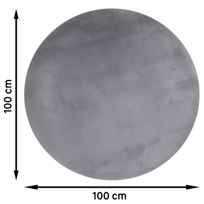 WHITE GREY GRANITE CARPET D.100 CM LONG PILE POLYESTER