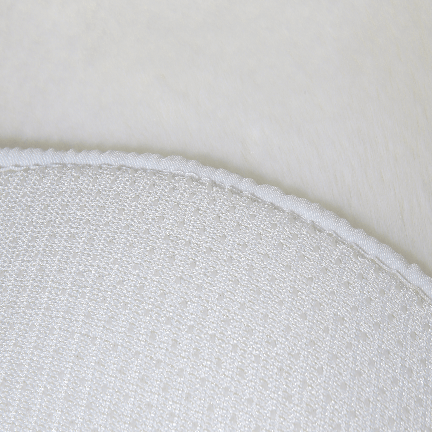 Bricocenter WHITE CREAM CARPET D.100 CM LONG PILE POLYESTER