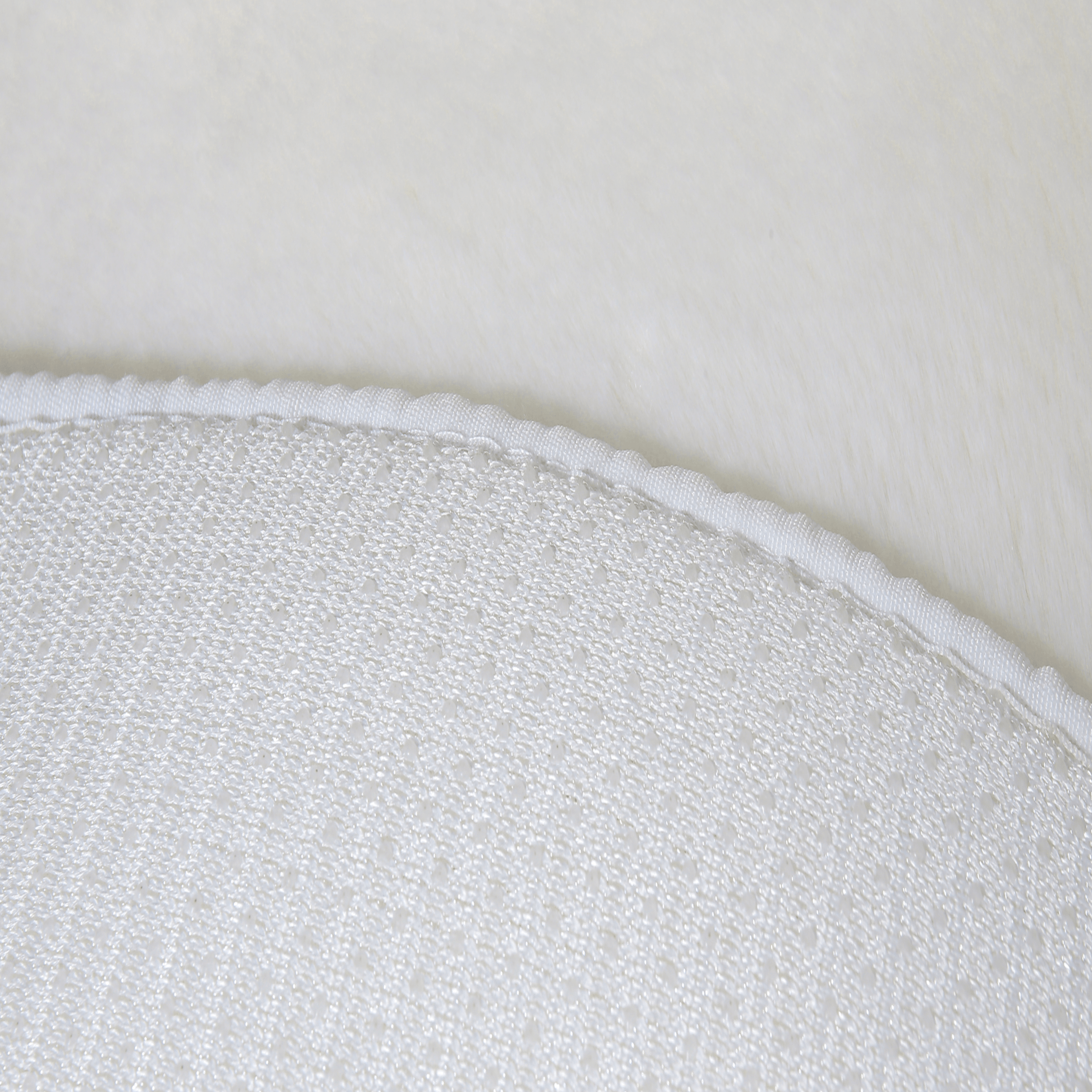 Bricocenter WHITE CREAM CARPET D.100 CM LONG PILE POLYESTER
