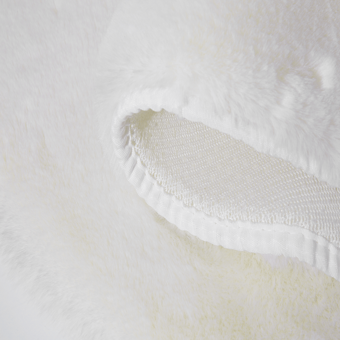 Bricocenter WHITE CREAM CARPET D.100 CM LONG PILE POLYESTER