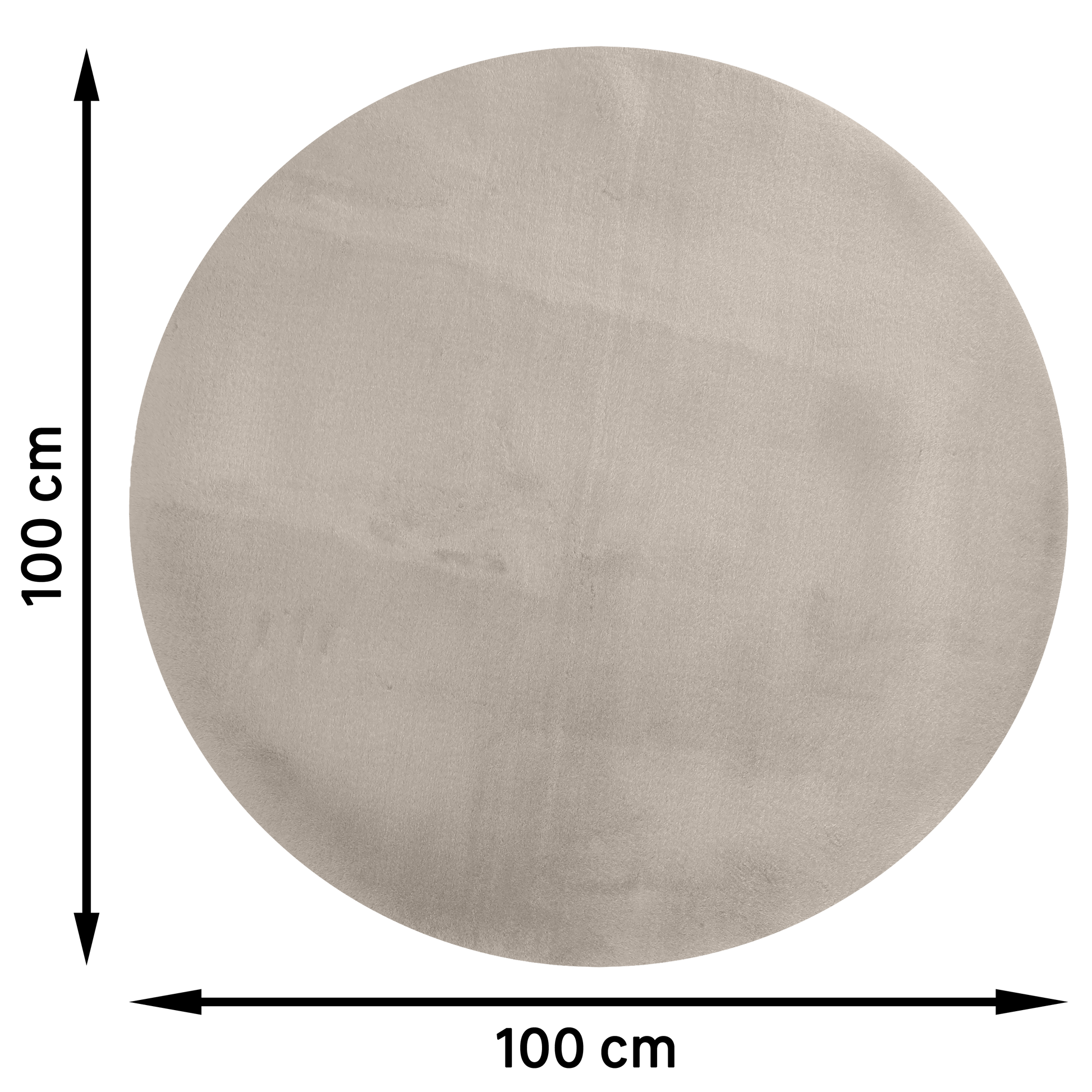 Bricocenter WHITE GREY MOON CARPET D.100 CM LONG PILE POLYESTER