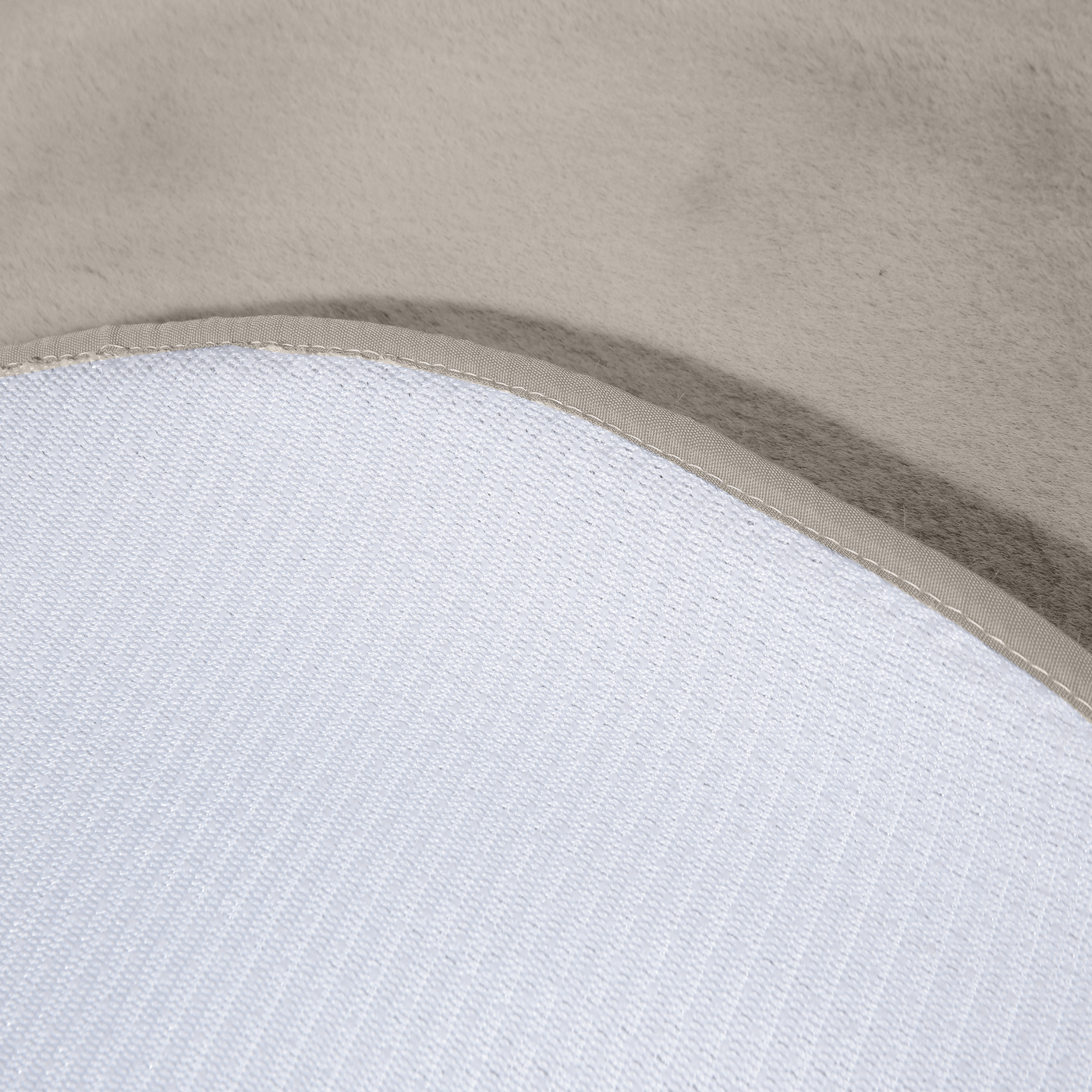 Bricocenter WHITE GREY MOON CARPET D.100 CM LONG PILE POLYESTER