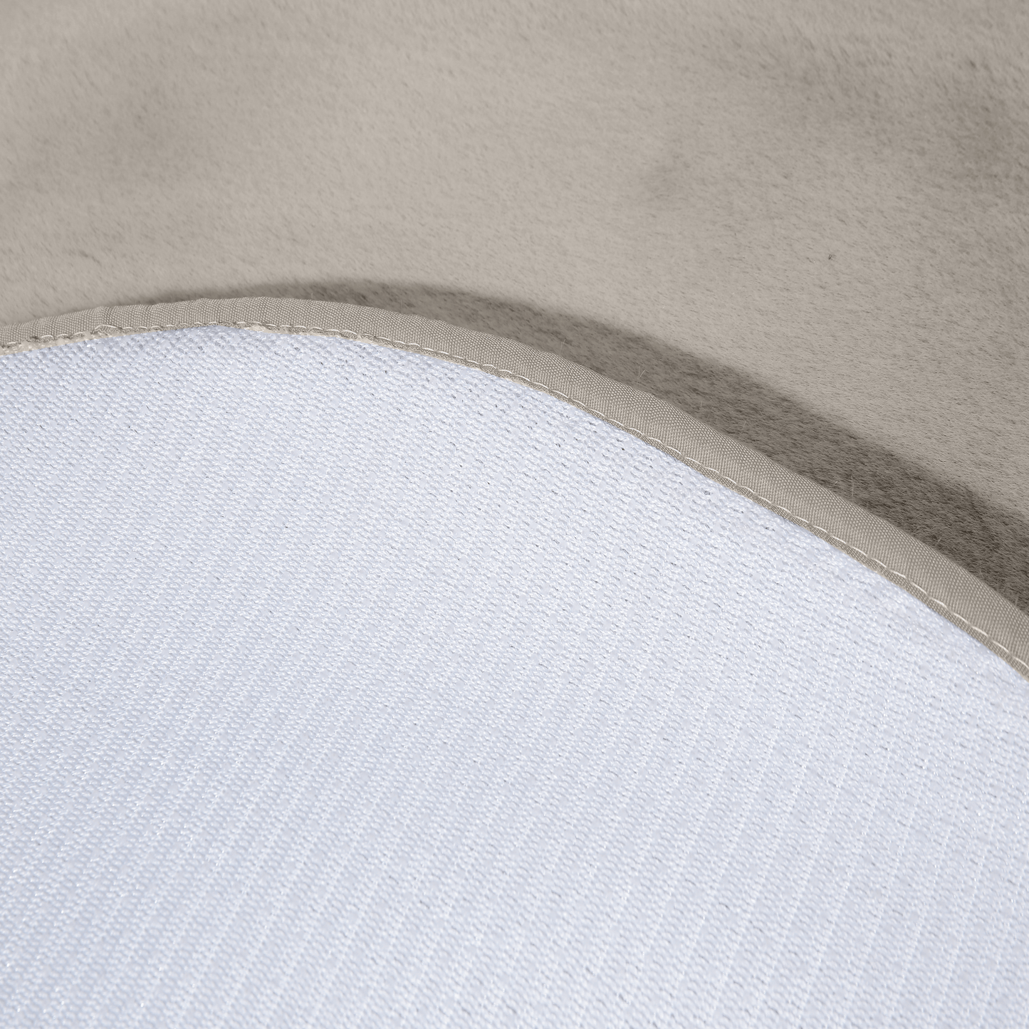 Bricocenter WHITE GREY MOON CARPET D.100 CM LONG PILE POLYESTER
