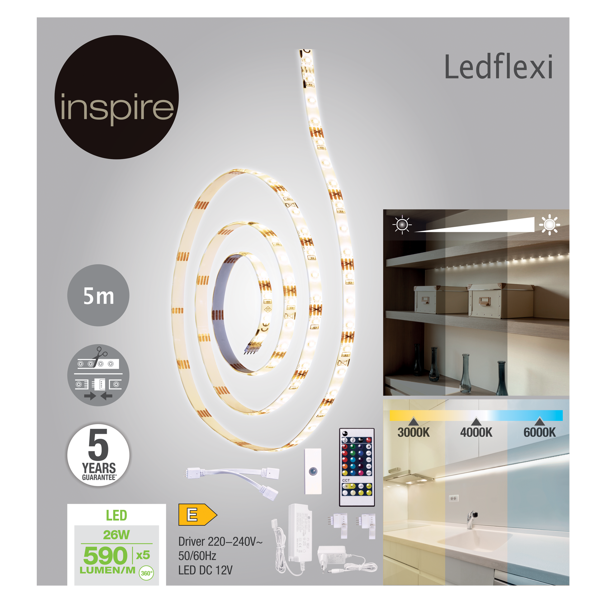 LED STRIP KIT 5MT 48W CCT DIMMABLE