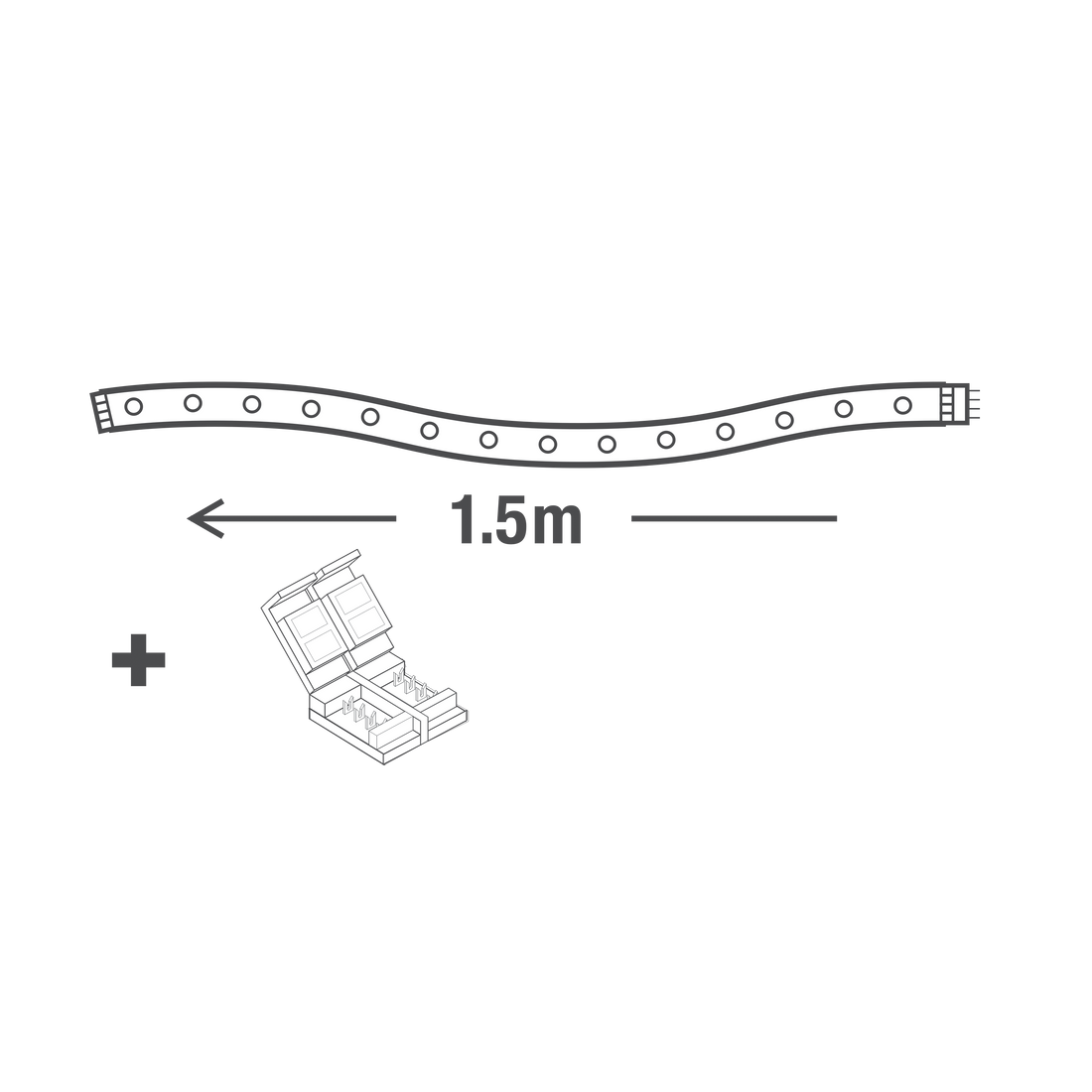 LED STRIP EXTENSION 1.5MT RGBW