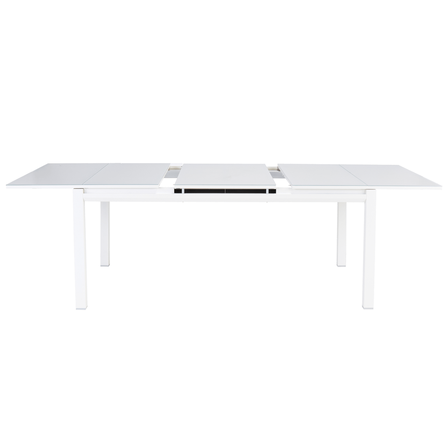 Bricocenter TABLE ODYSSEA II EASY NATERIAL 180/240X100 WHITE ALUMINIUM GLASS