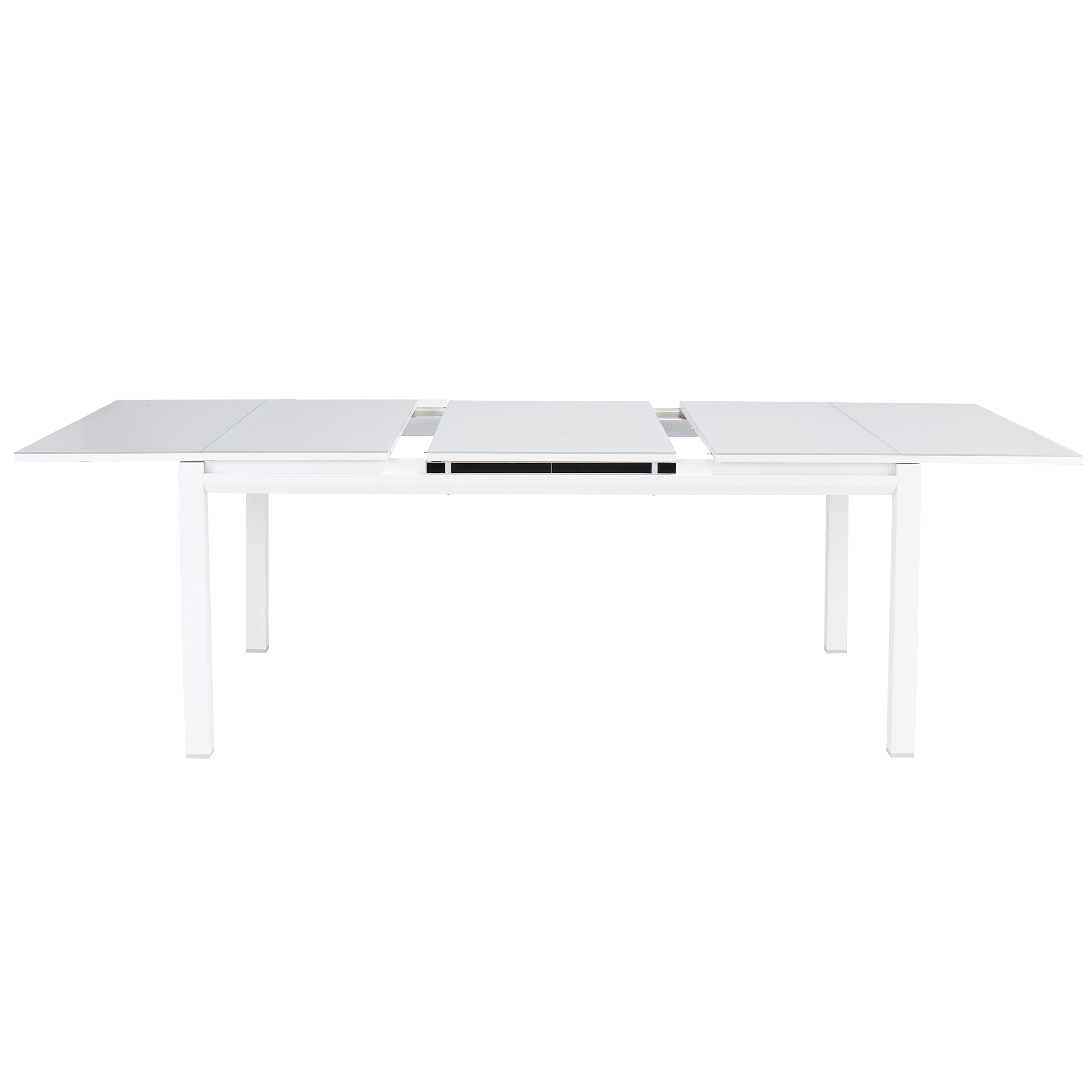 Bricocenter TABLE ODYSSEA II EASY NATERIAL 180/240X100 WHITE ALUMINIUM GLASS