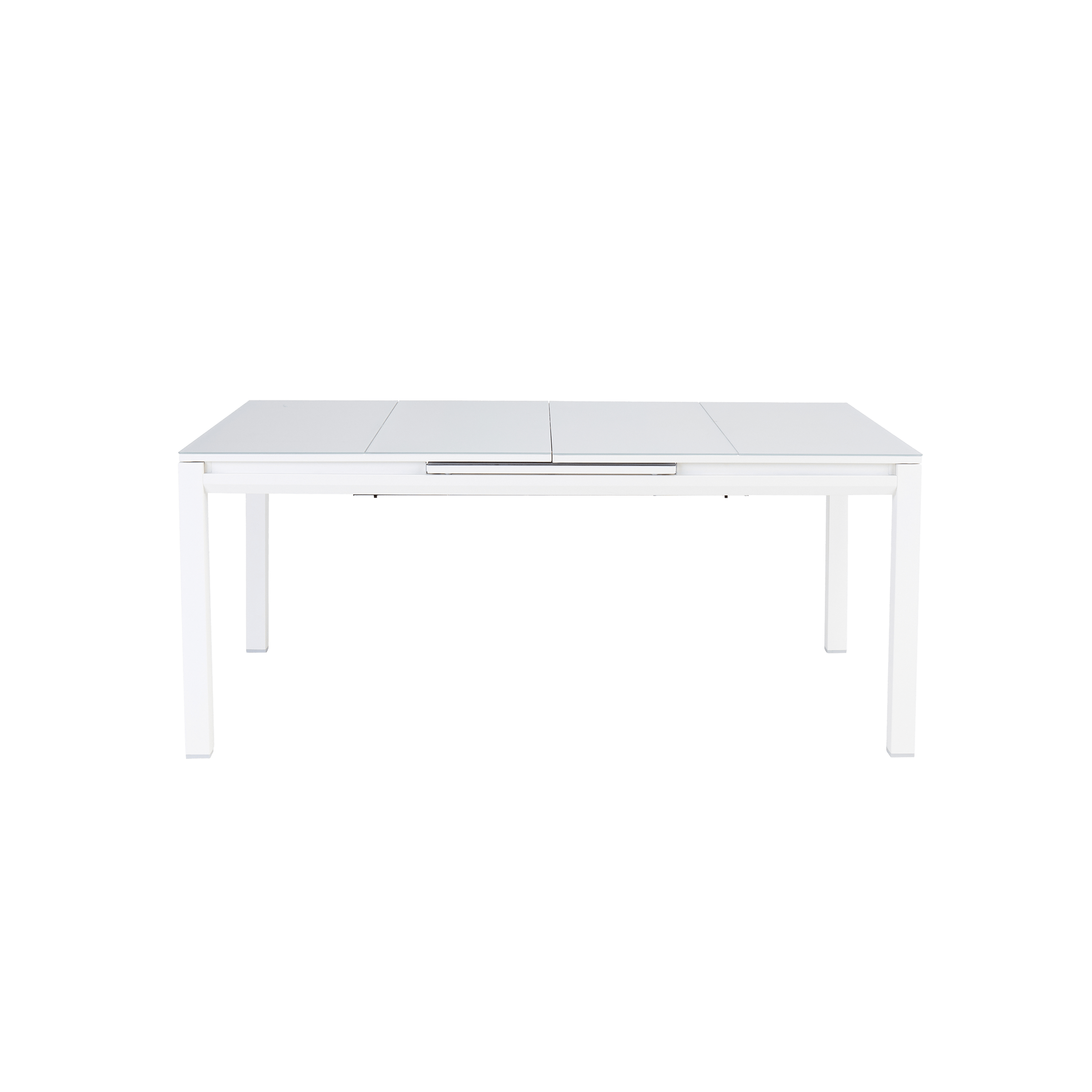 Bricocenter TABLE ODYSSEA II EASY NATERIAL 180/240X100 WHITE ALUMINIUM GLASS