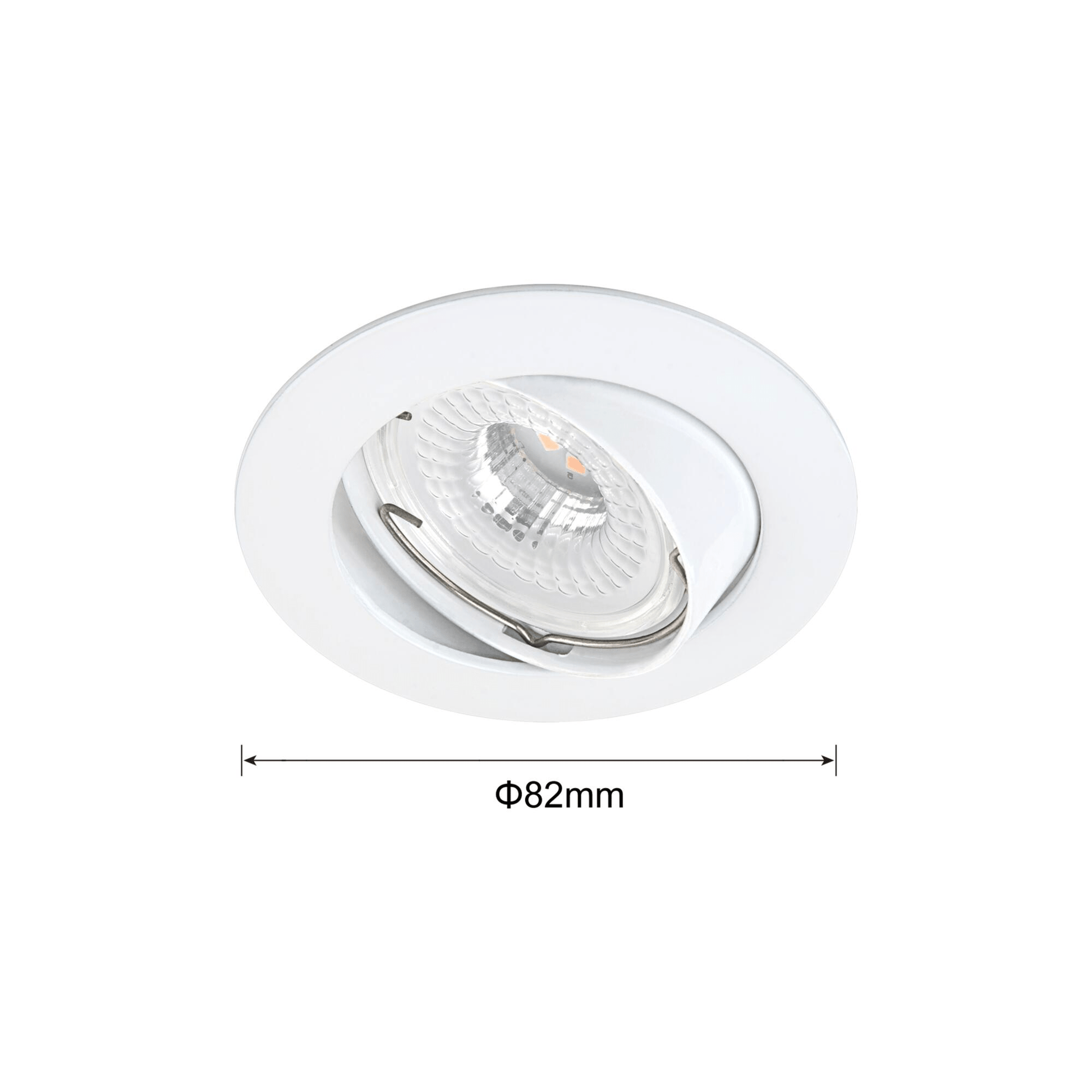 3 RECESSED SPOTLIGHTS CLANE ALUMINIUM WHITE D7.5 CM LED GU10=6W NATURAL LIGHT ADJUSTABLE