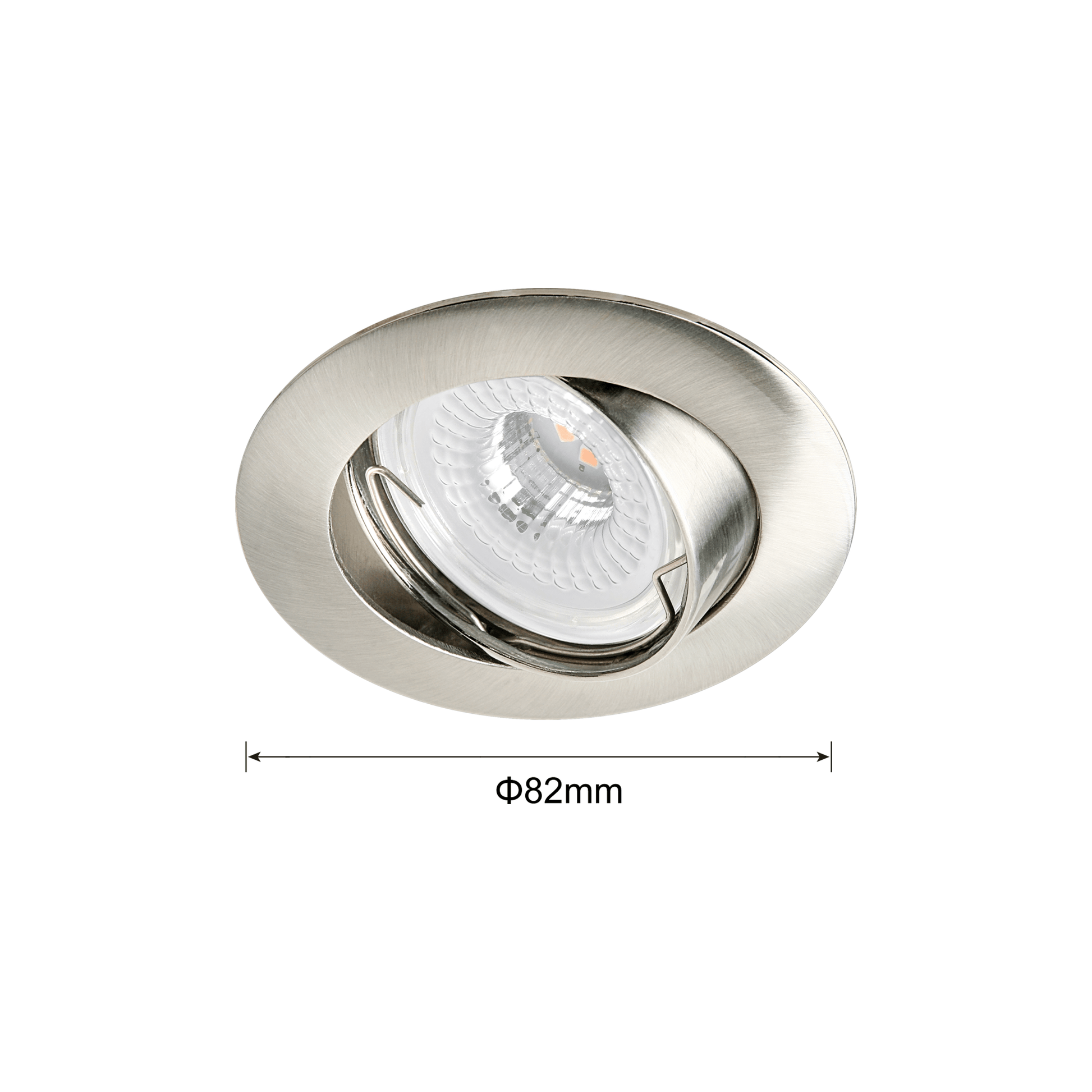 Bricocenter 3 RECESSED SPOTLIGHTS CLANE ALUMINIUM NICKEL D7.5 CM LED GU10=6W NATURAL LIGHT ADJUSTABLE