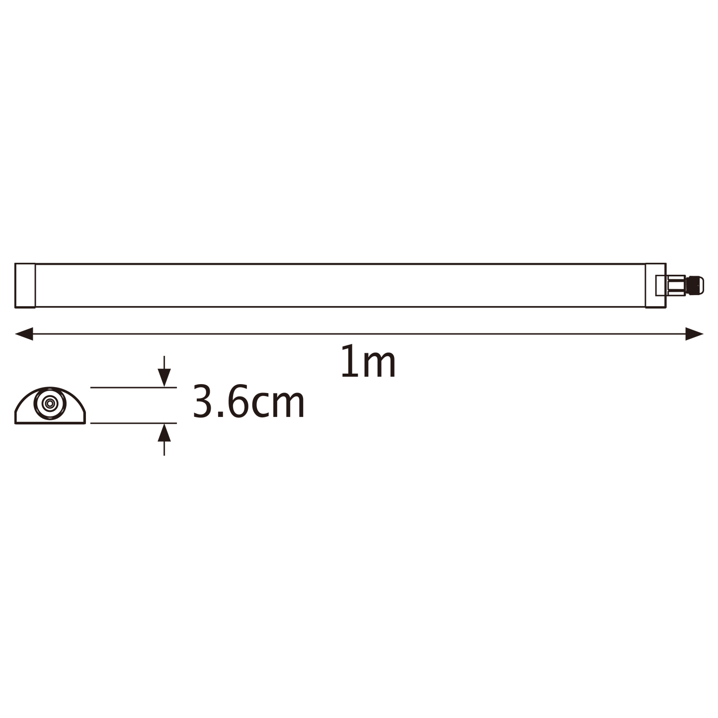 Bricocenter REGLETTE SLIM 100 CM LED 15W COLD LIGHT IP65