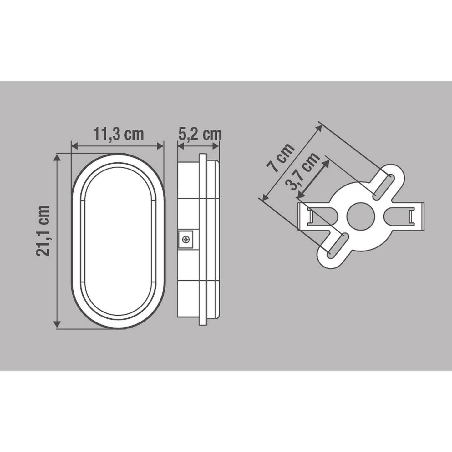 Bricocenter EZY CEILING LIGHT PLASTIC BLACK 20 CM LED 15W NATURAL LIGHT IP65