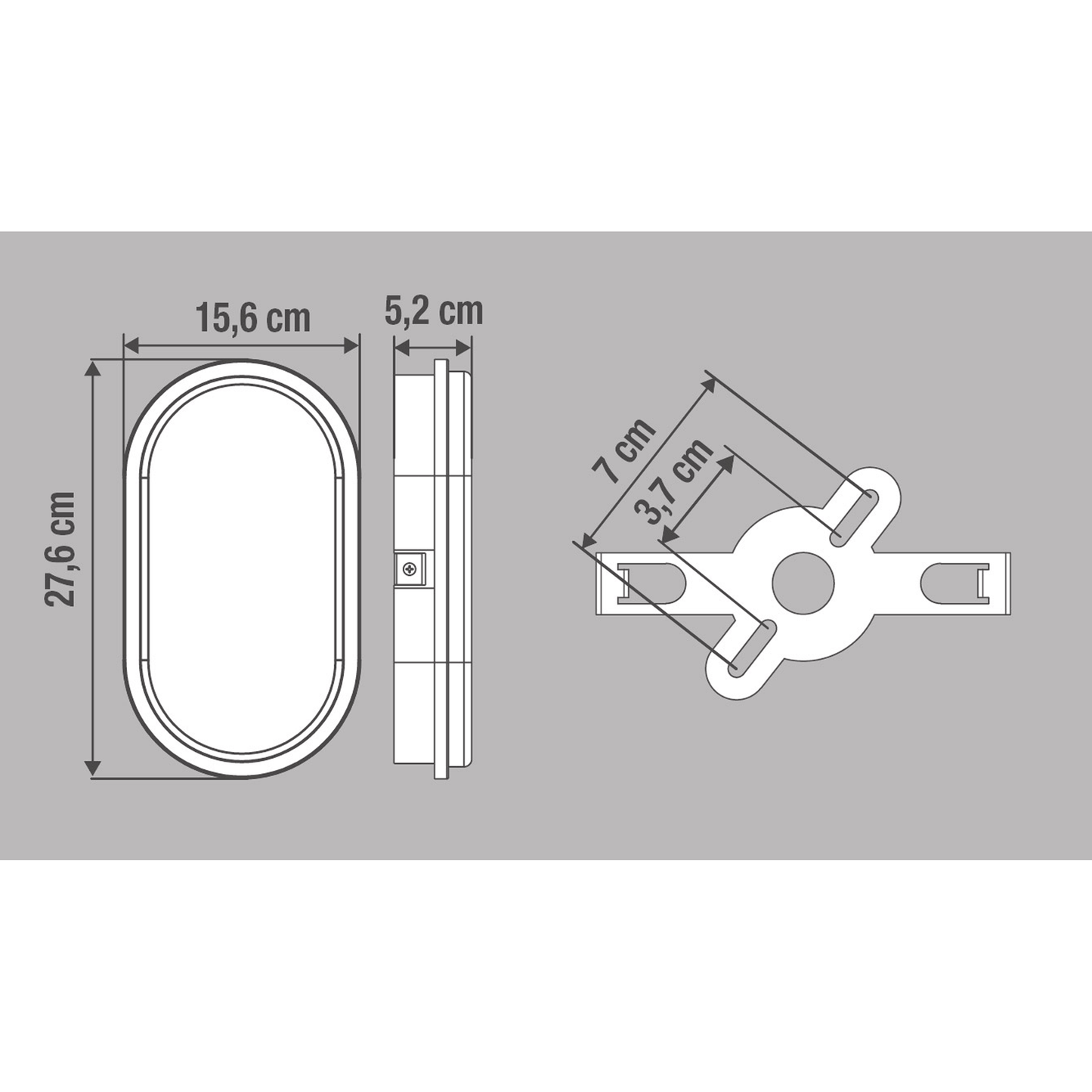 Bricocenter EZY CEILING LIGHT PLASTIC WHITE 27 CM LED 20W NATURAL LIGHT IP65