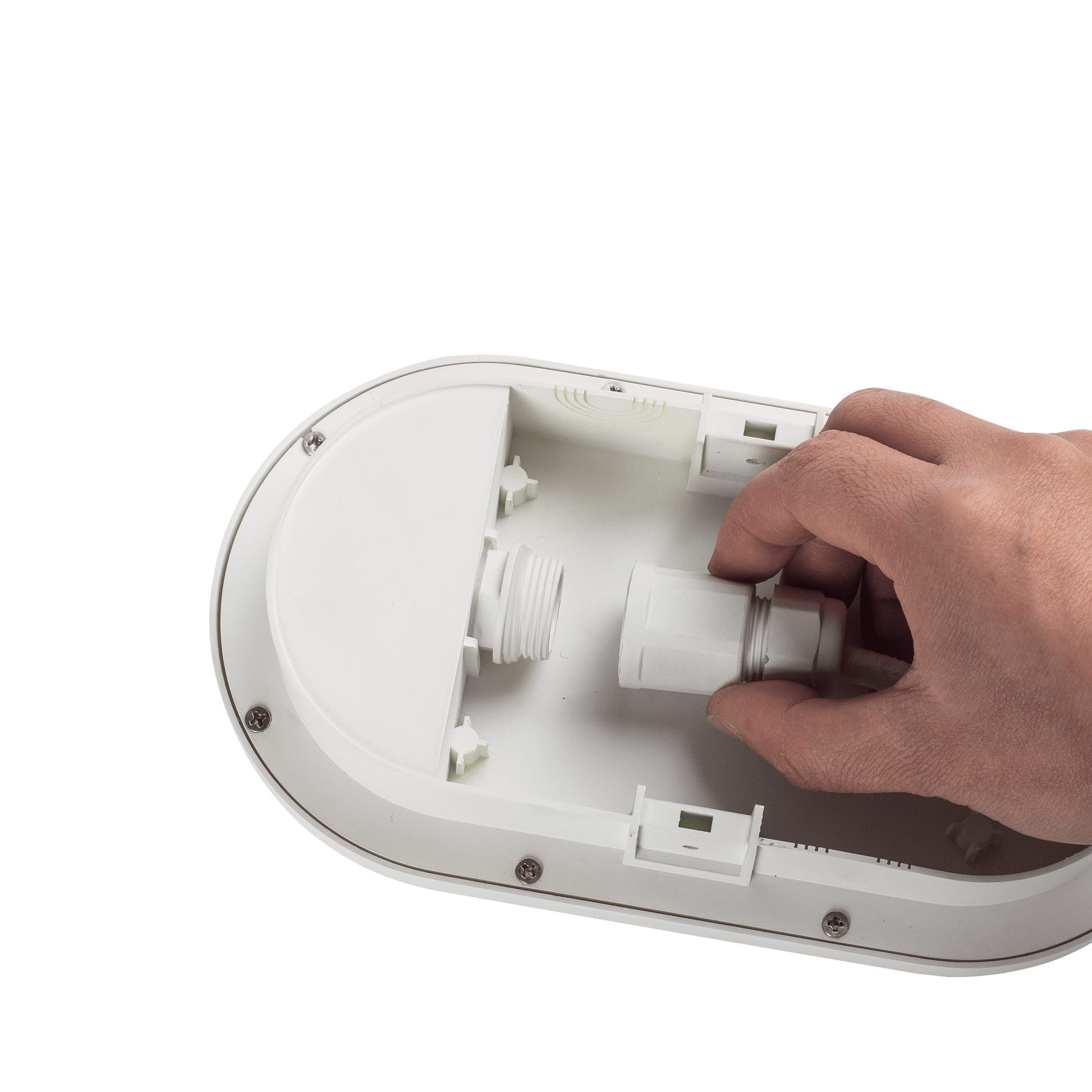 Bricocenter EZY CEILING LIGHT PLASTIC WHITE 27 CM LED 20W NATURAL LIGHT IP65