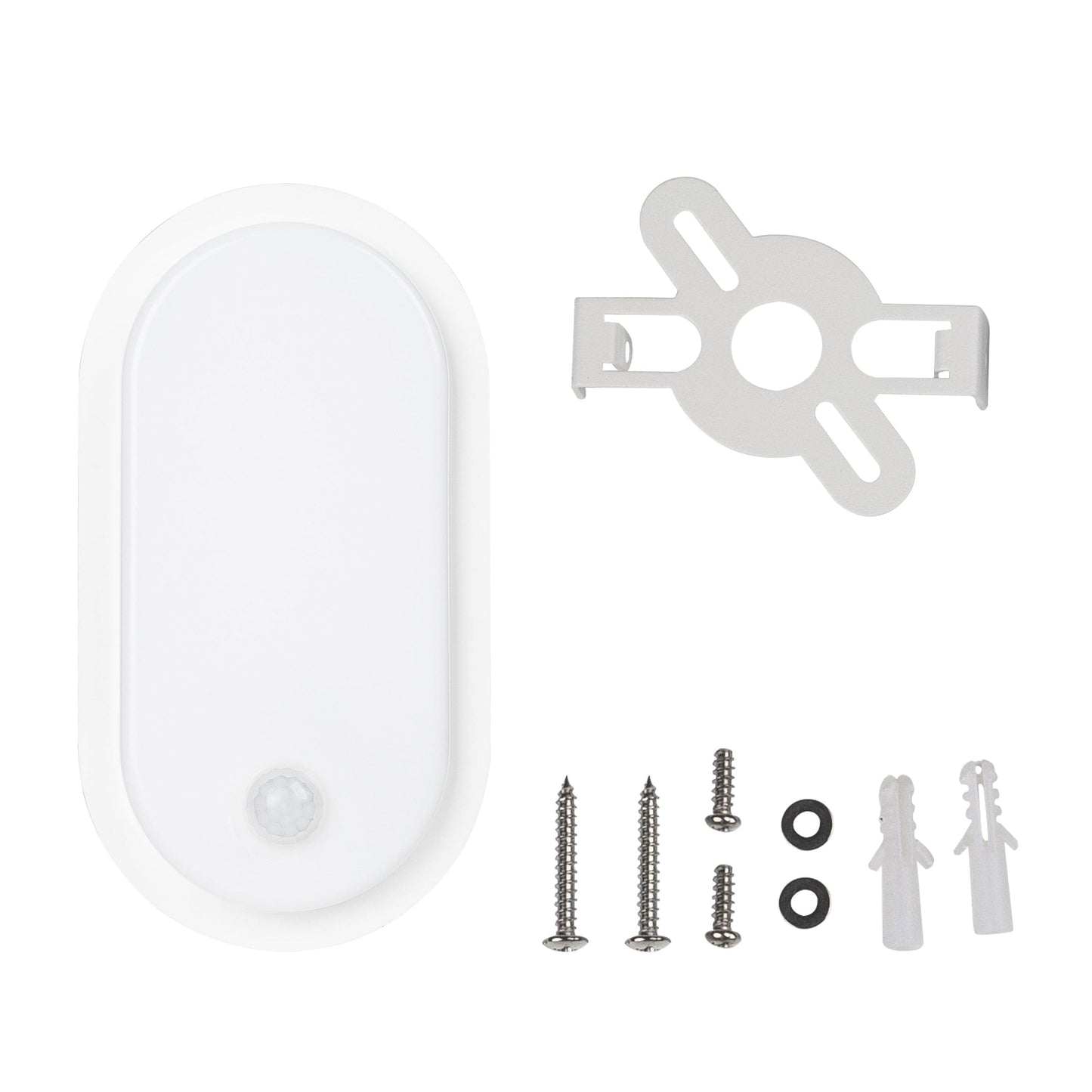 EZY CEILING LIGHT PLASTIC WHITE 20 CM LED 15W NATURAL LIGHT IP65 WITH SENSOR