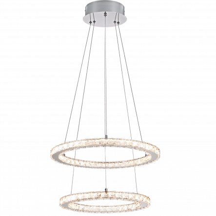 Bricocenter SHOSHONE STEEL CHANDELIER TRANSPARENT D54 LED 33W WARM LIGHT