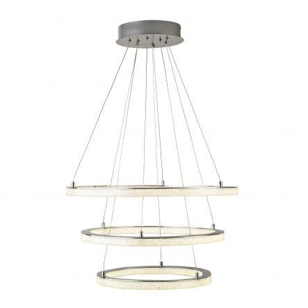 SHOKIA CHANDELIER METAL WHITE CHROMOD60 LED 75W WARM LIGHT