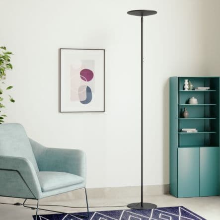 Bricocenter FLOOR LAMP NENUFAR METAL GREY H180 LED 18W DIMMABLE