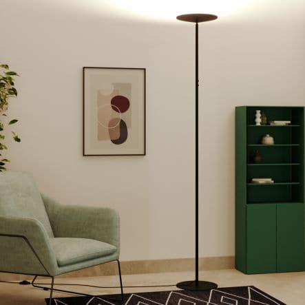 Bricocenter FLOOR LAMP NENUFAR METAL GREY H180 LED 18W DIMMABLE