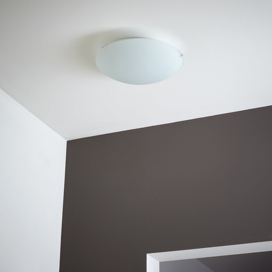 Bricocenter CEILING LAMP VICKY METAL WHITE D.25 CM LED 1000LM WARM LIGHT