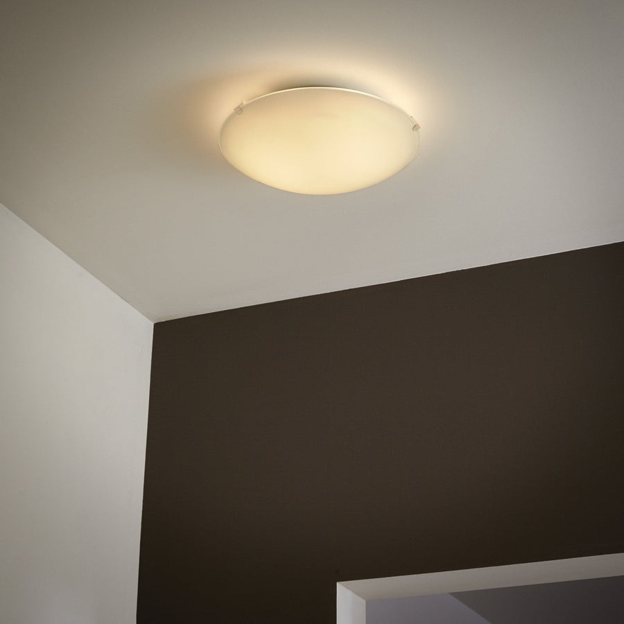 Bricocenter CEILING LAMP VICKY METAL WHITE D.25 CM LED 1000LM WARM LIGHT
