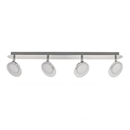 LOOB METAL CHROME LED SPOTLIGHT 4X5W WARM LIGHT