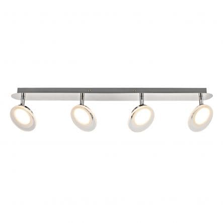 LOOB METAL CHROME LED SPOTLIGHT 4X5W WARM LIGHT