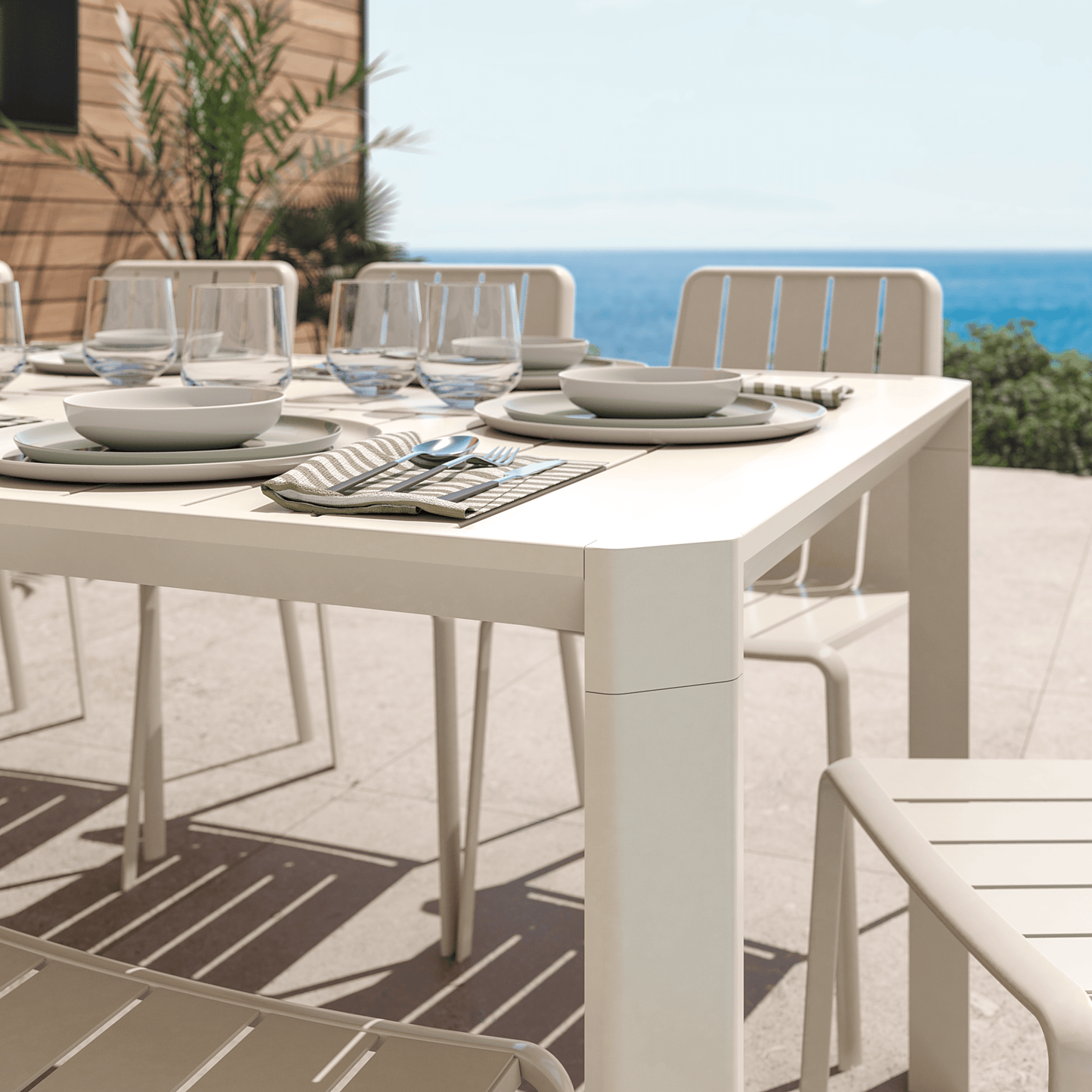 Bricocenter IDAHO ALUMINIUM EXTENSION TABLE 180/240X100 BEIGE