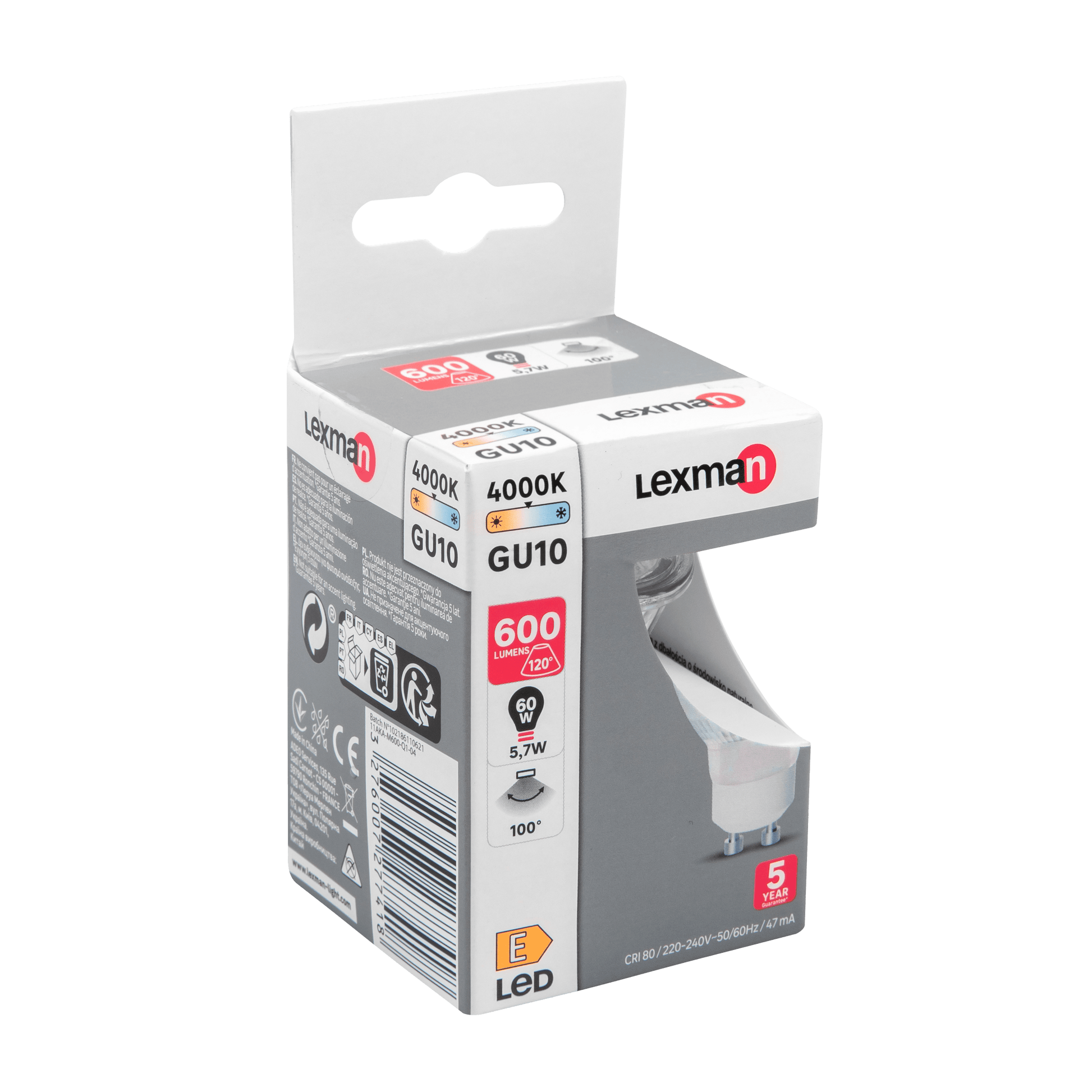 Bricocenter LED BULB GU10=60W CLEAR NATURAL LIGHT