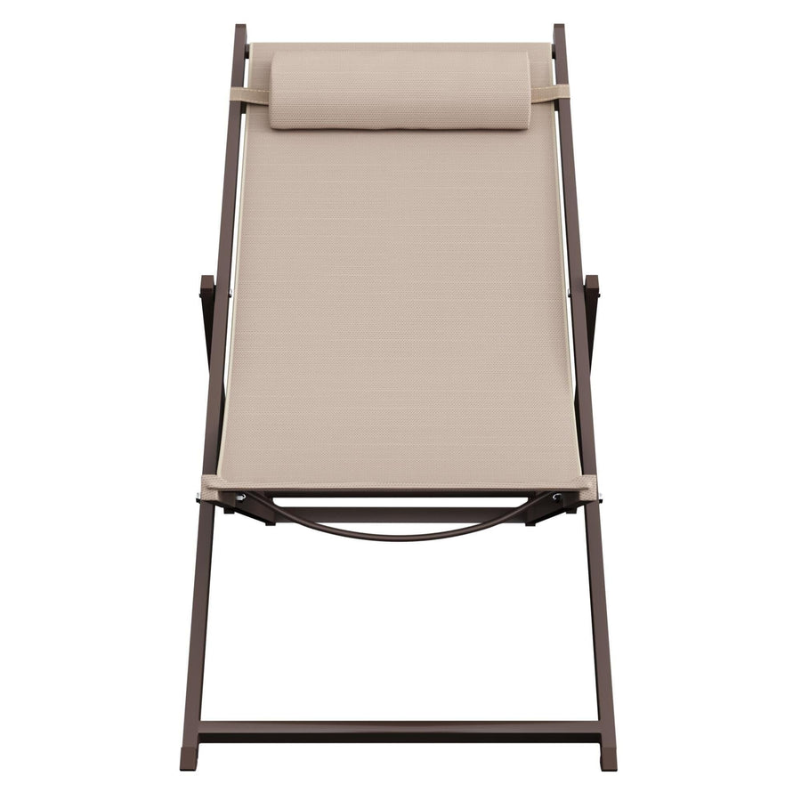 Bricocenter CRUZ NATERIAL CHAIR With cushion 113.5X58 moka