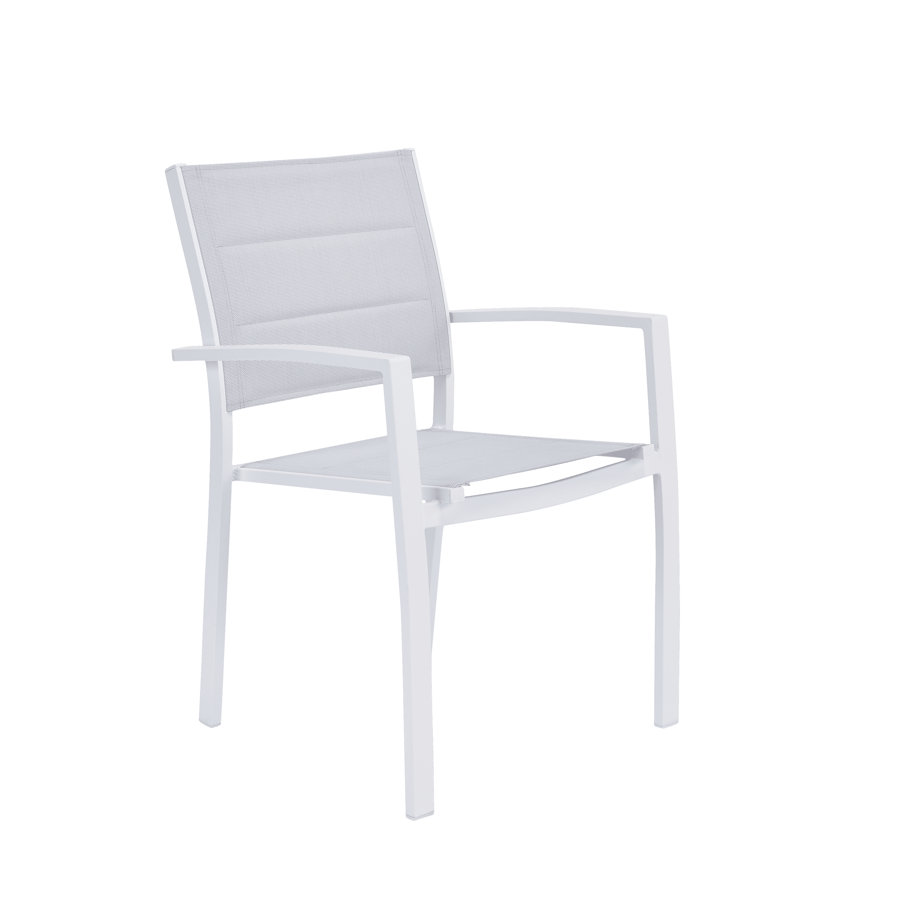 ORION BETA II NATERIAL Chair with armrests aluminum and textilene, padded, white - Premium Garden Chairs from Bricocenter - Just €88.99! Shop now at Maltashopper.com