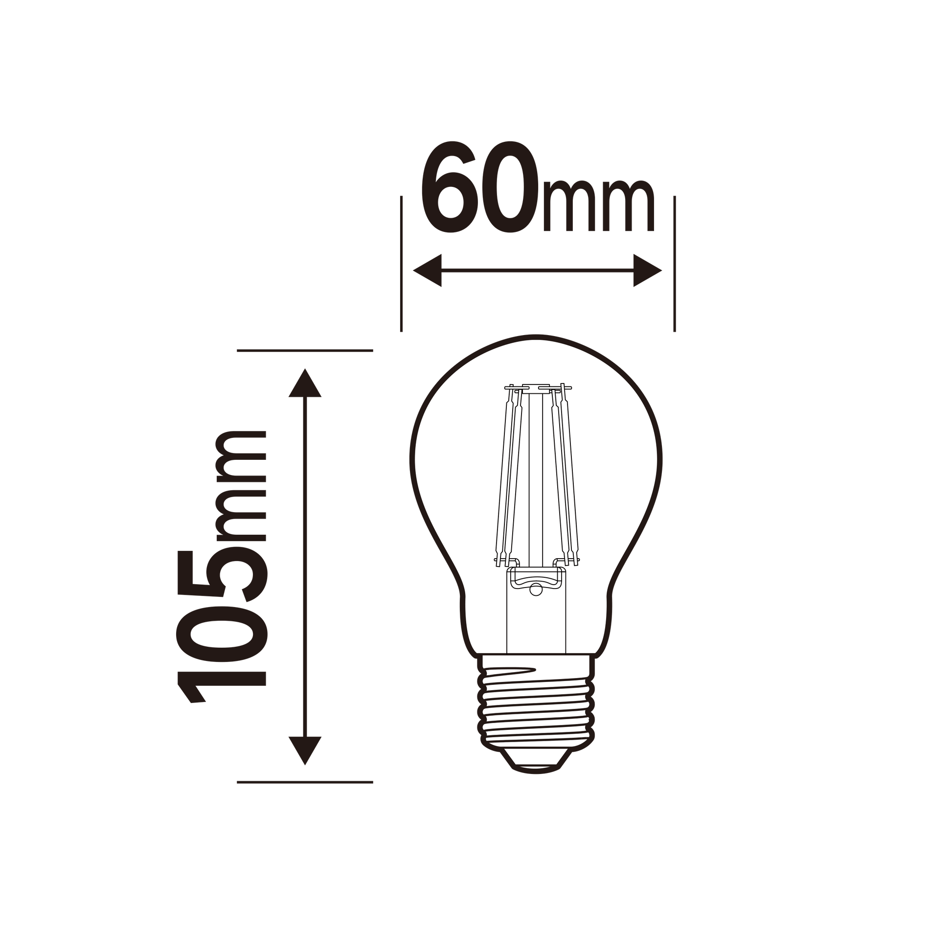 Bricocenter 3 LED BULBS E27= 100W DROP TRANSPARENT WARM LIGHT