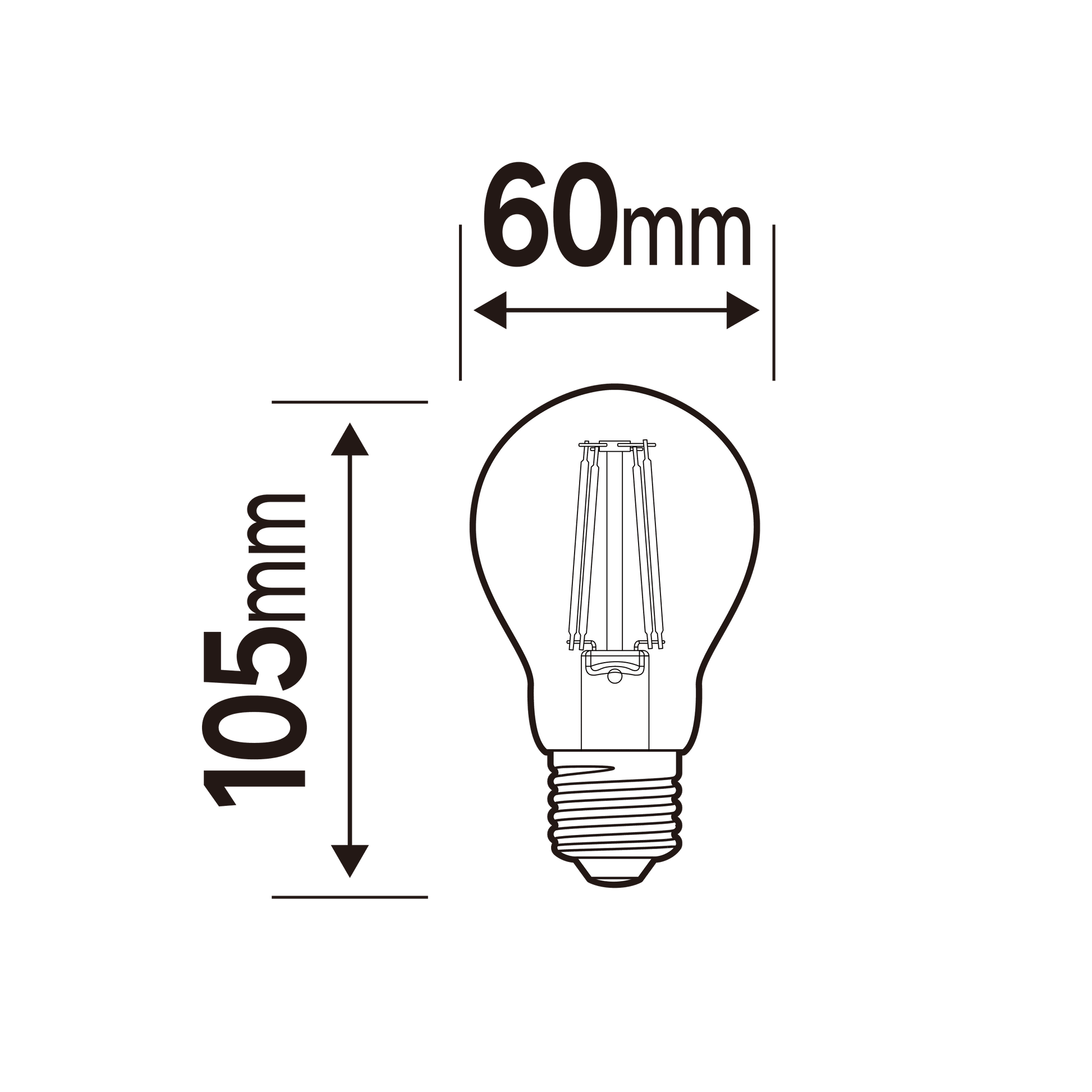 Bricocenter 3 LED BULBS E27=100W DROP TRANSPARENT NATURAL LIGHT