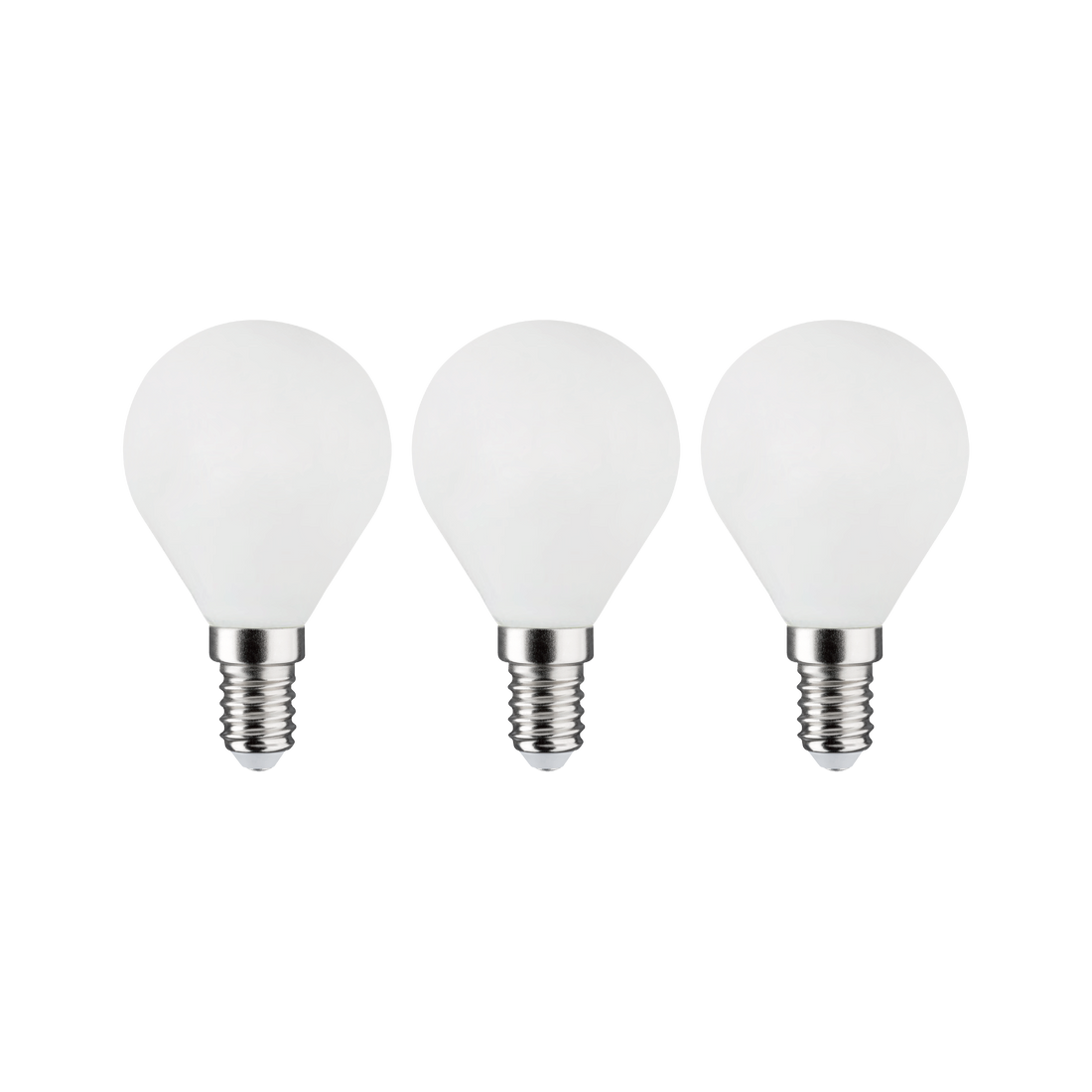3 LED BULBS E14=40W FROSTED SPHERE WARM LIGHT