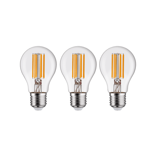 Bricocenter 3 LED BULBS E27= 100W DROP TRANSPARENT WARM LIGHT
