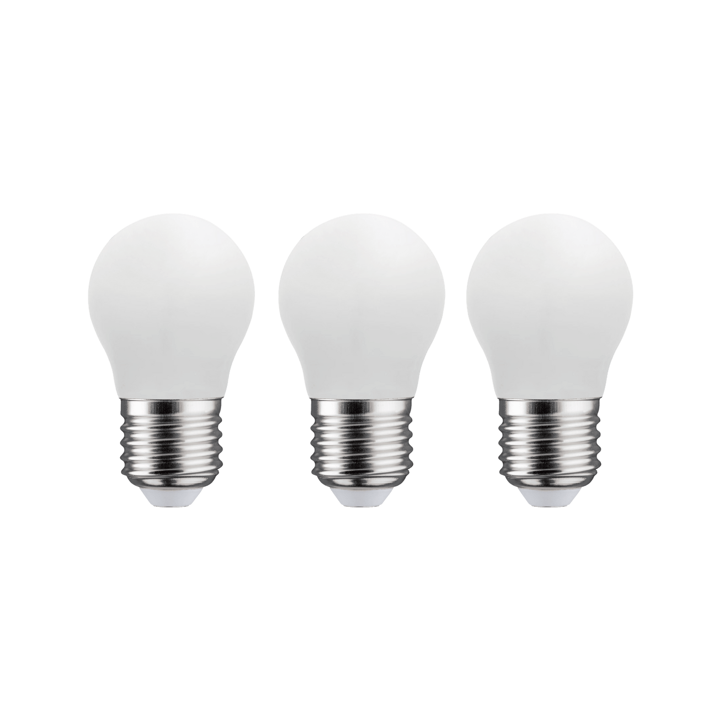 Bricocenter 3 LED BULBS E27=40W FROSTED SPHERE NATURAL LIGHT