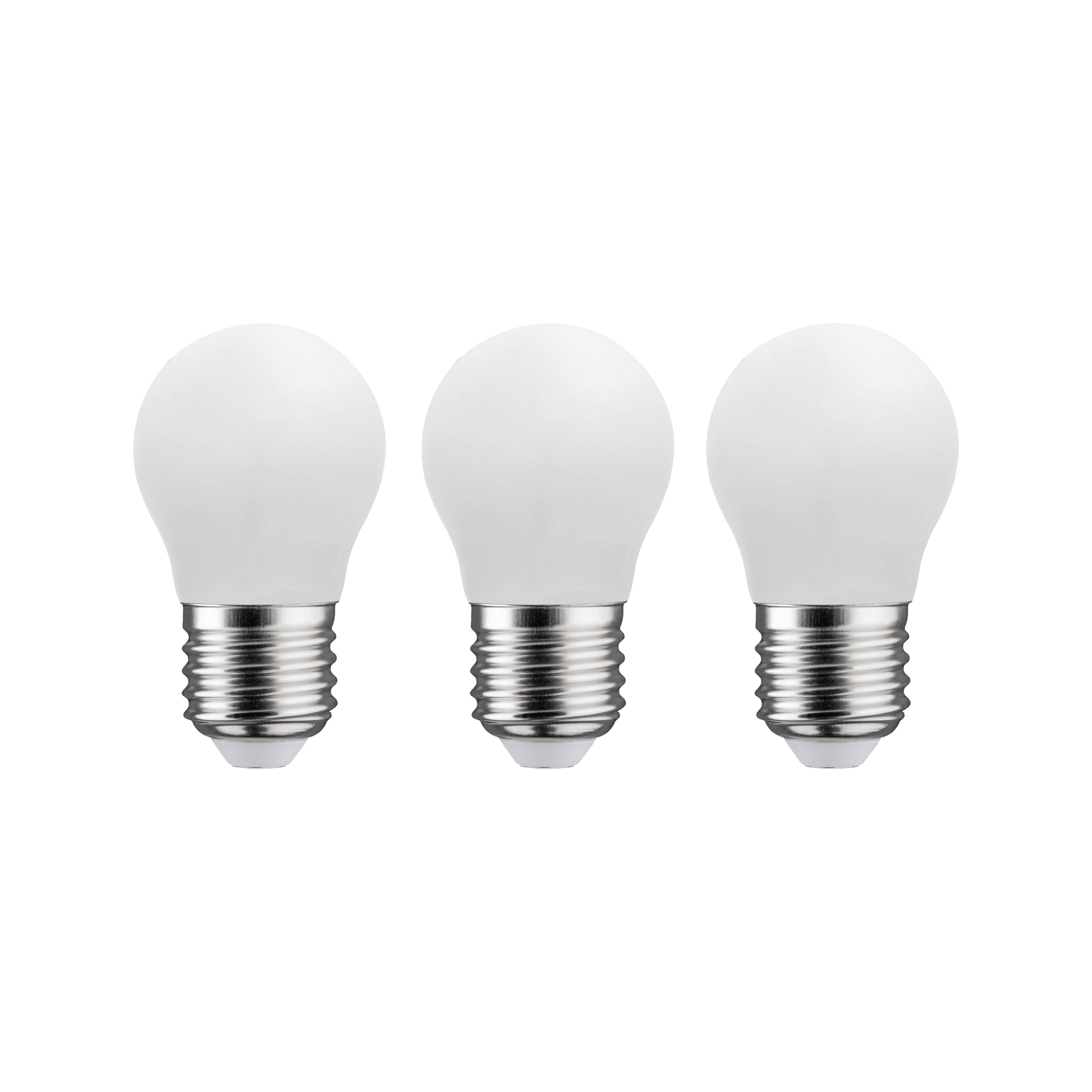 Bricocenter 3 LED BULBS E27=40W FROSTED SPHERE NATURAL LIGHT