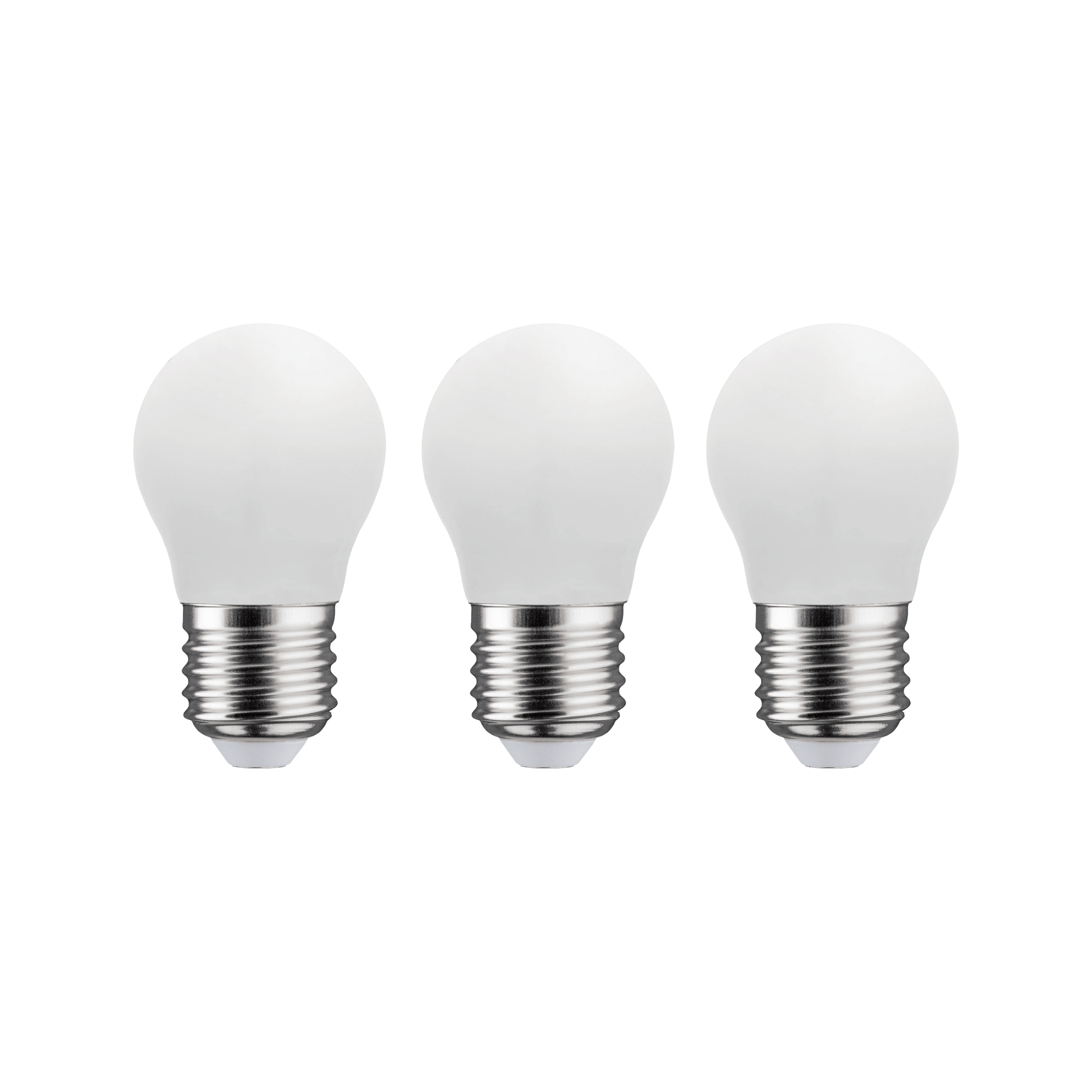 Bricocenter 3 LED BULBS E27=40W FROSTED SPHERE NATURAL LIGHT
