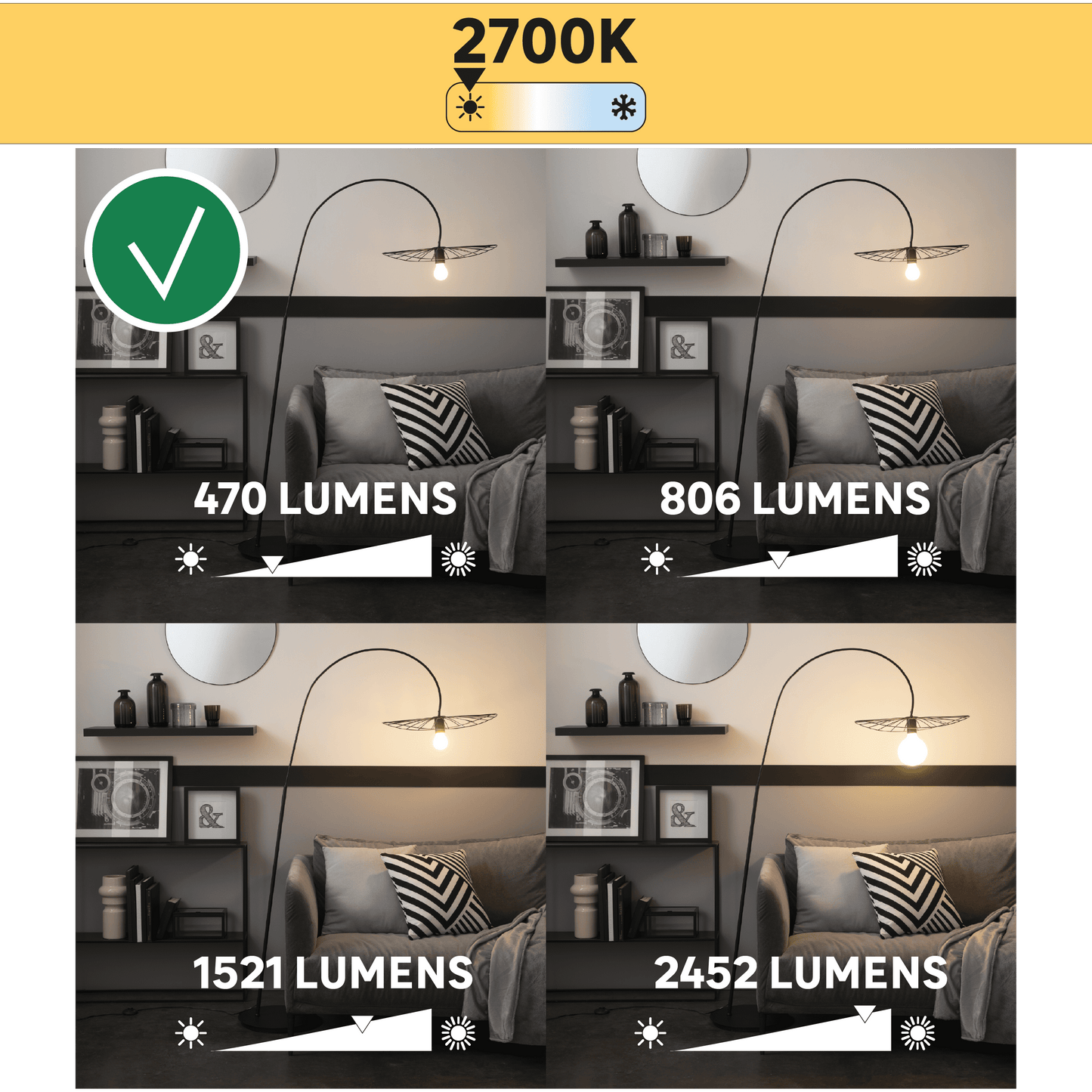 Bricocenter 3 LED BULBS E27=40W SPHERE SMARIGLIATA WARM LIGHT