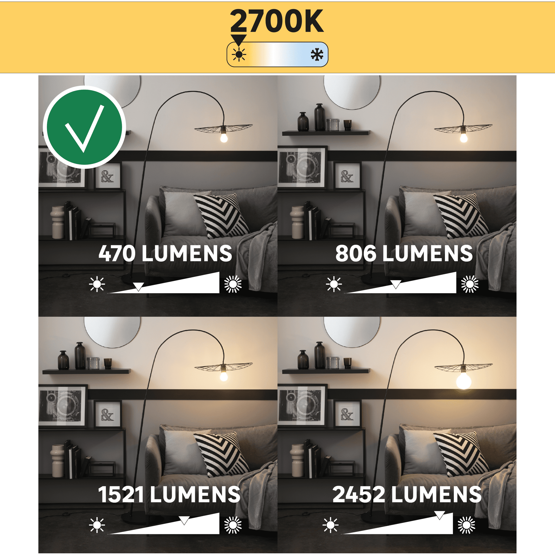 Bricocenter 3 LED BULBS E27=40W SPHERE SMARIGLIATA WARM LIGHT