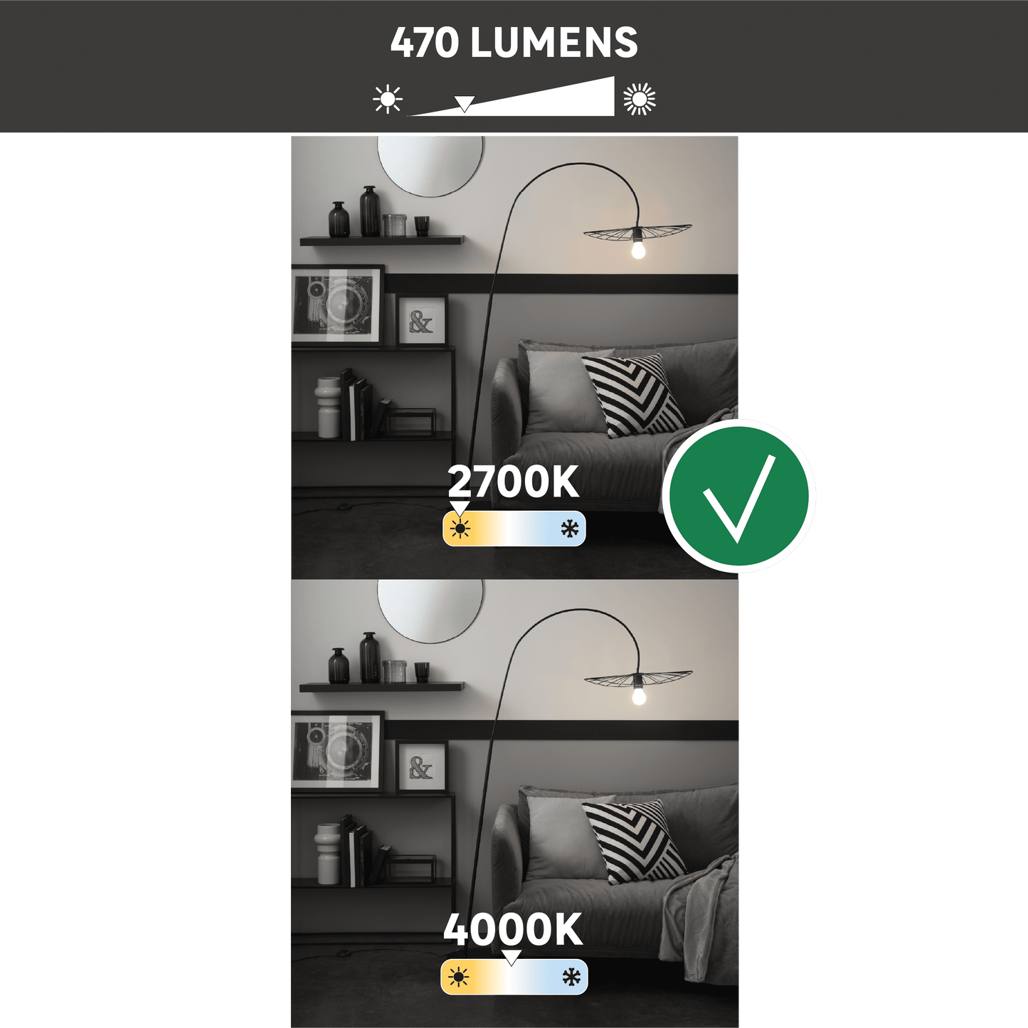 3 LED BULBS E27=40W SPHERE SMARIGLIATA WARM LIGHT