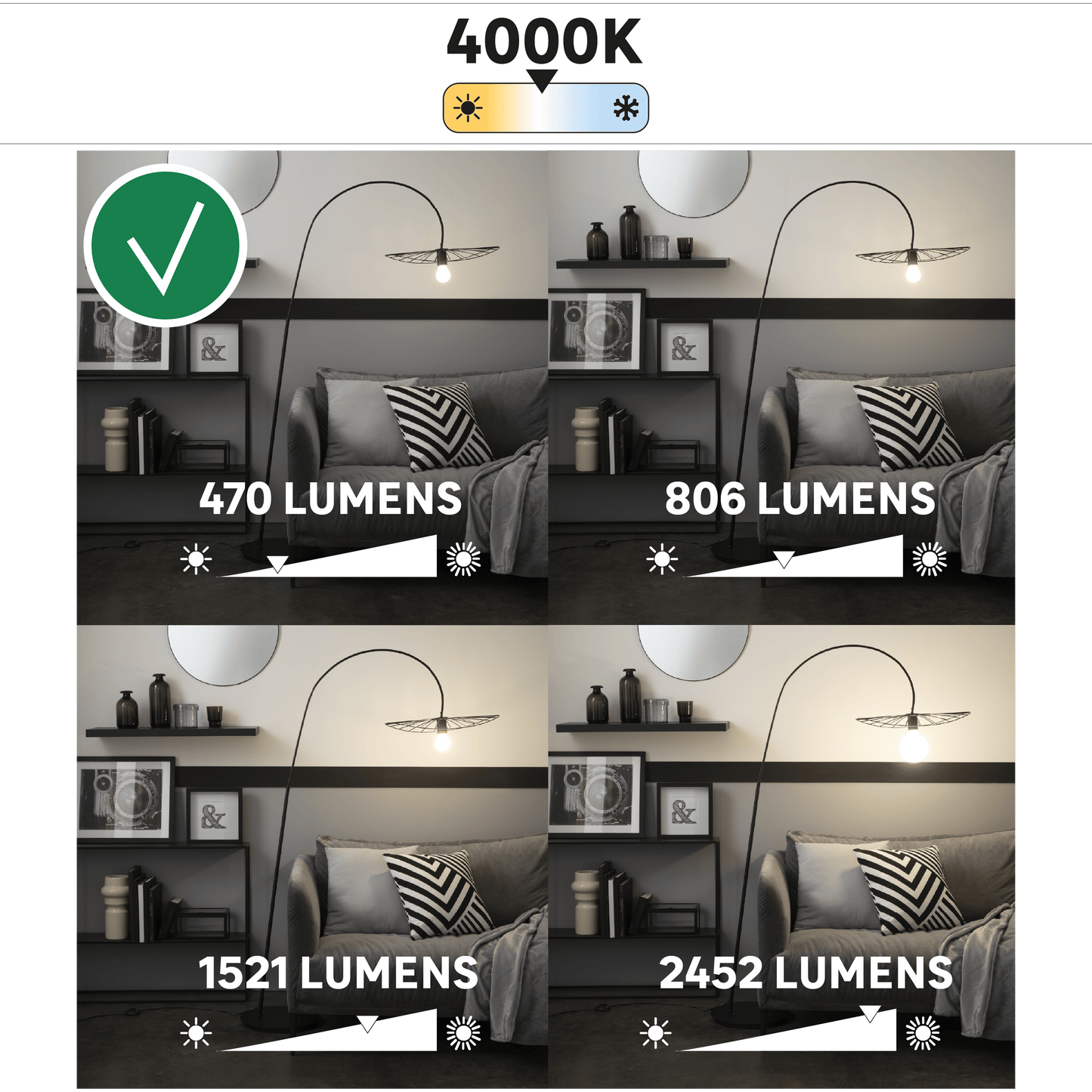 Bricocenter 3 LED BULBS E27=40W FROSTED SPHERE NATURAL LIGHT