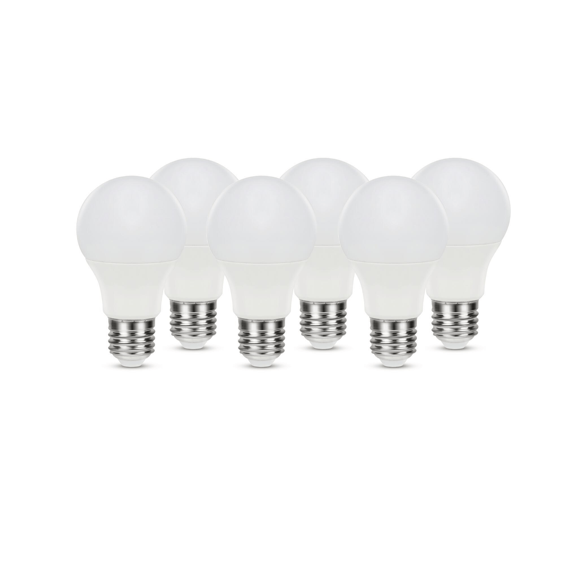 Bricocenter 6 LED BULBS E27 =60W FROSTED DROP NATURAL LIGHT