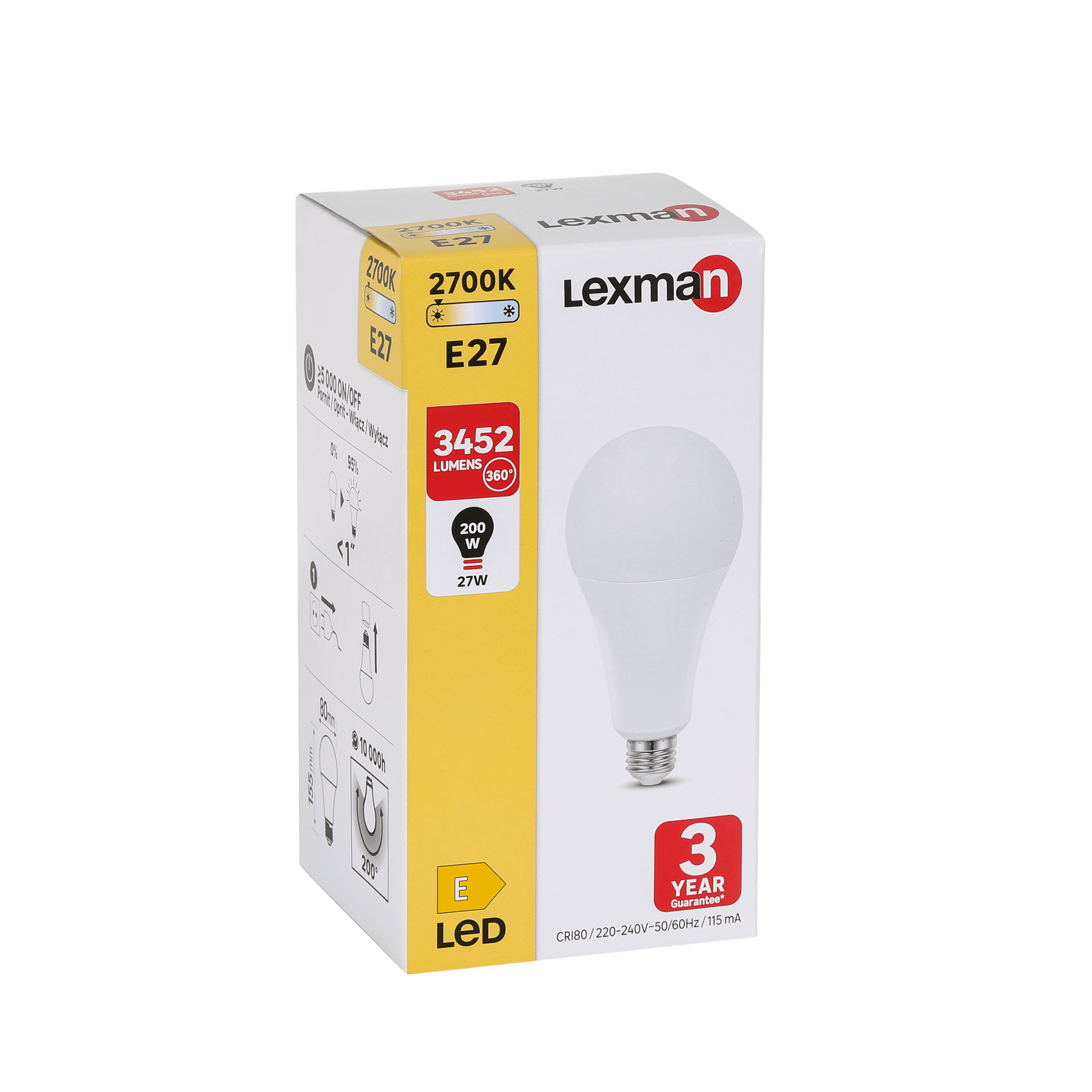 Bricocenter LED BULB E27=200W DROP FROSTED WARM LIGHT