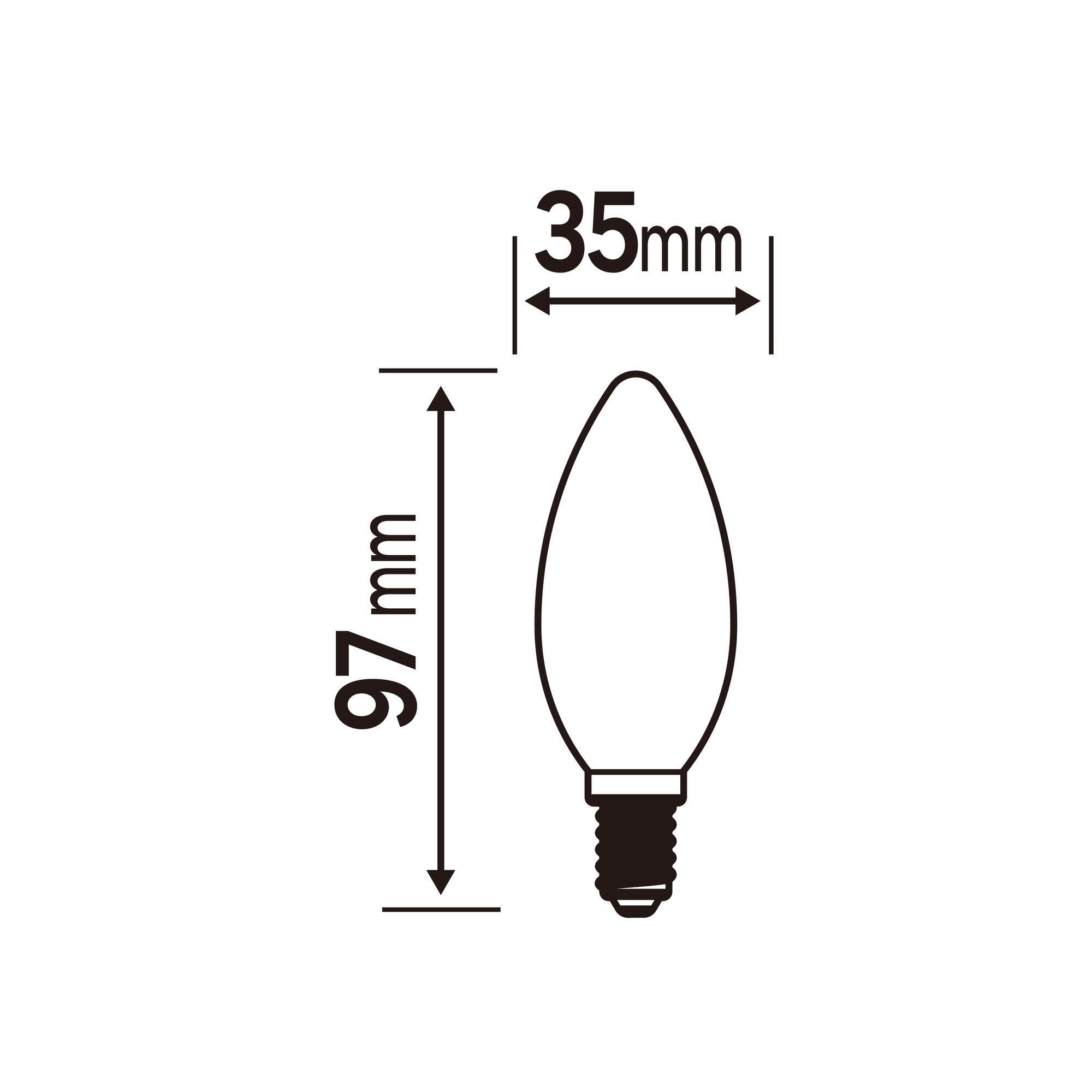 LED BULB E14=60W CANDLE FROSTED WARM LIGHT