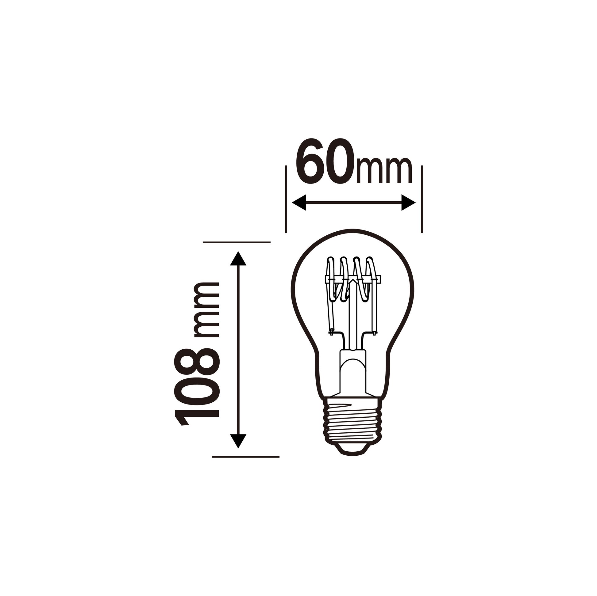 Bricocenter DECORATIVE LED BULB E27= 35W DROP SMALL AMBER