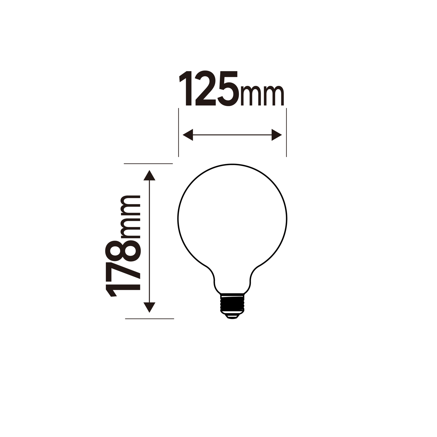 Bricocenter LED BULB E27=100W GLOBE LARGE TRANSPARENT WARM LIGHT